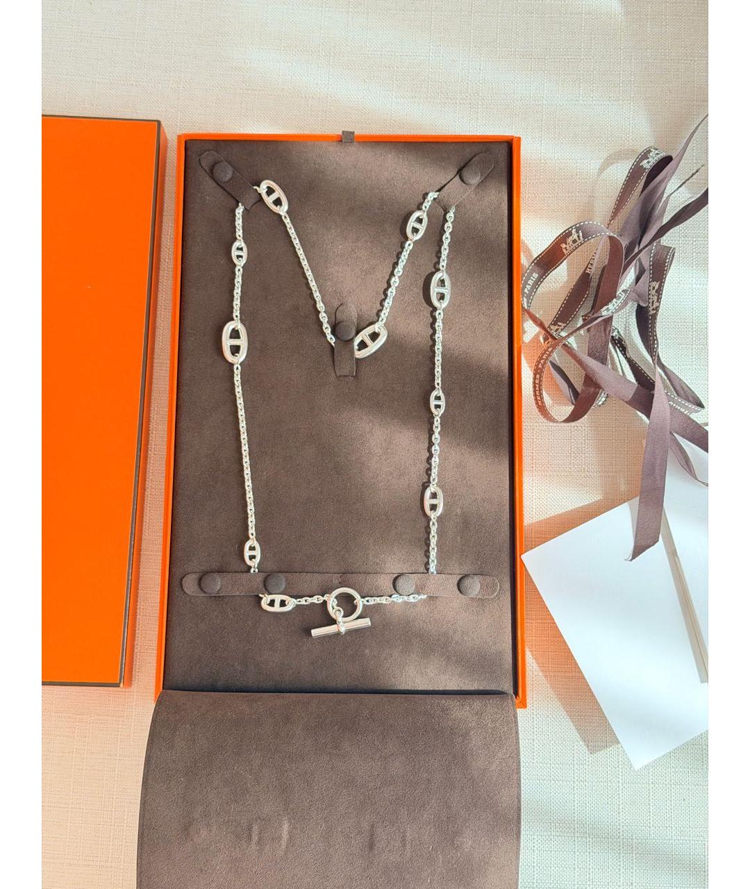 HERMES Серебряная серебряная цепочка, фото 3