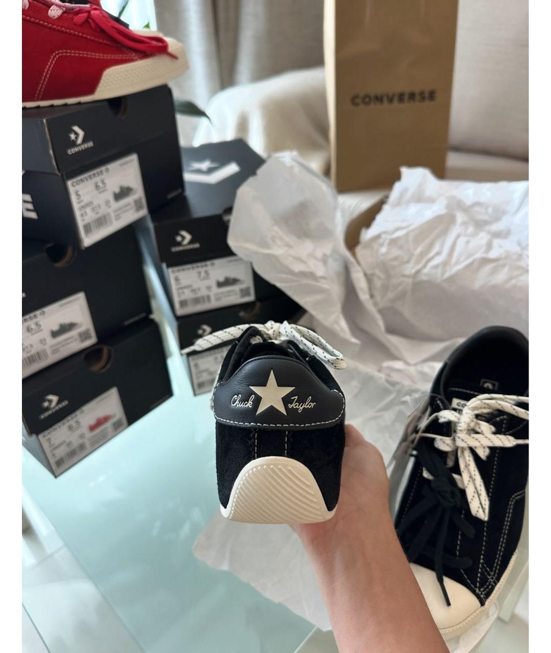 CONVERSE Черные замшевые кеды, фото 7