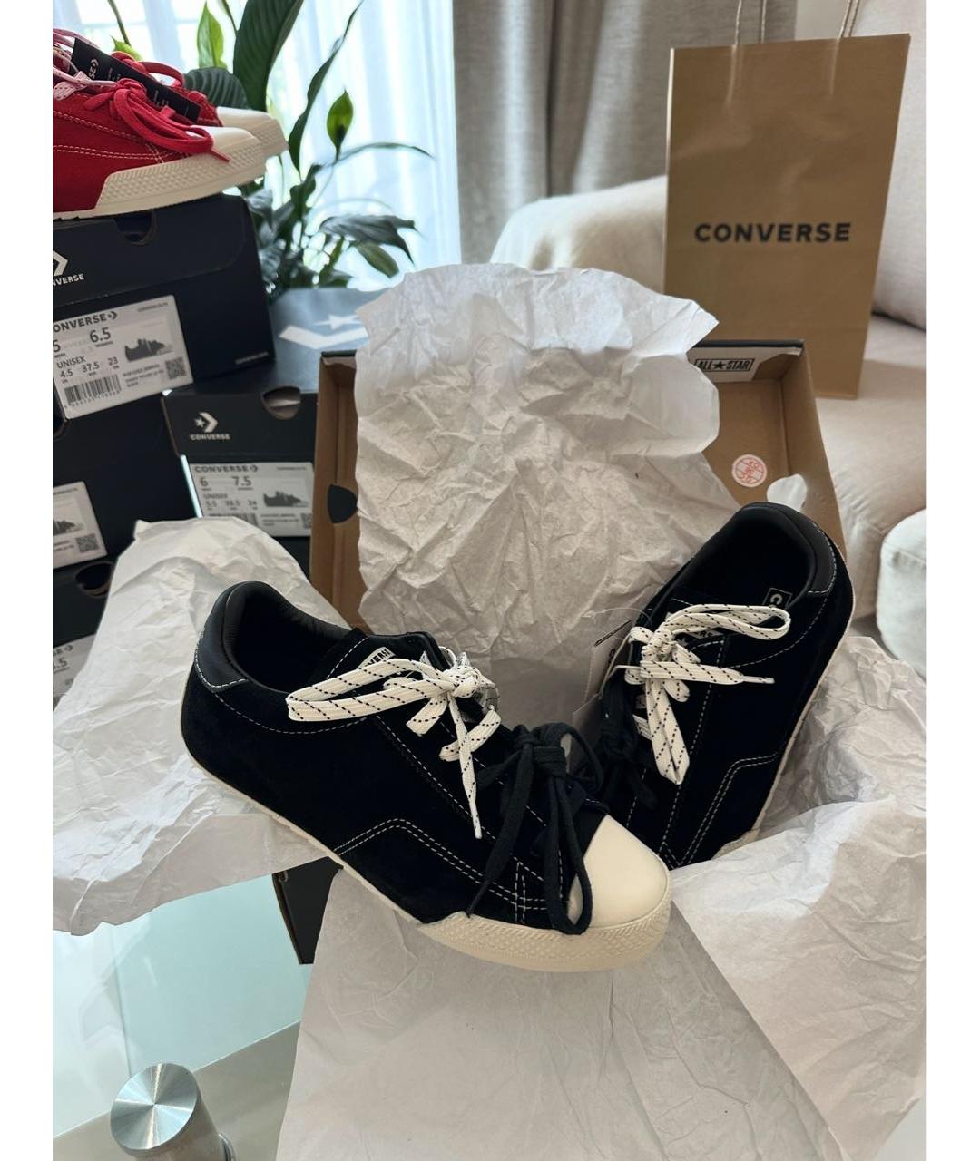 CONVERSE Черные замшевые кеды, фото 8