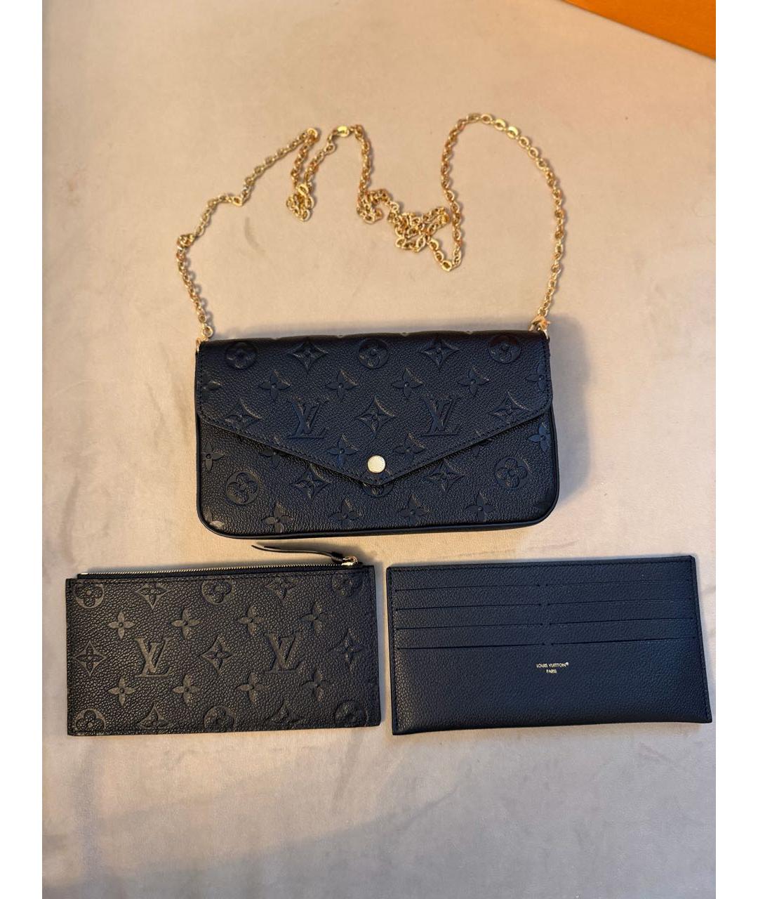 LOUIS VUITTON Черная кожаная сумка через плечо, фото 2