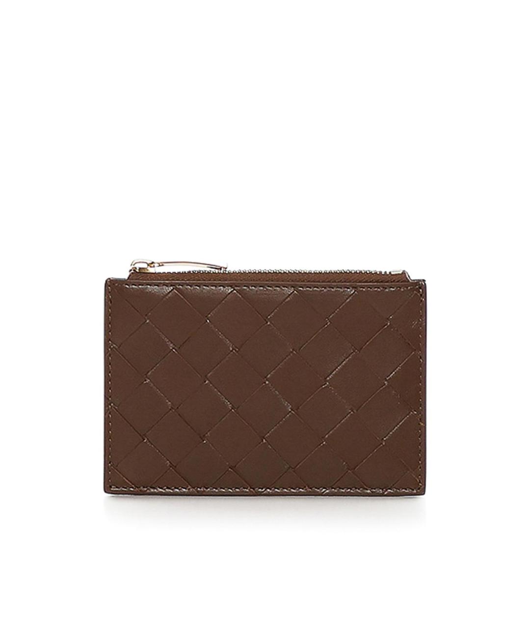 BOTTEGA VENETA Коричневый кожаный кошелек, фото 1