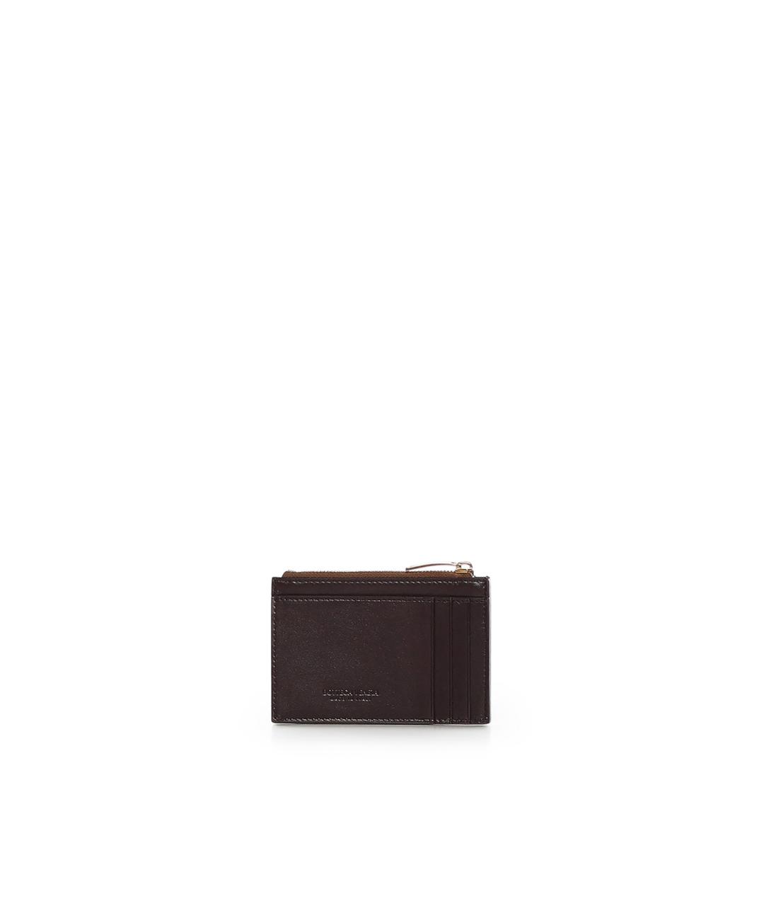 BOTTEGA VENETA Коричневый кожаный кошелек, фото 3