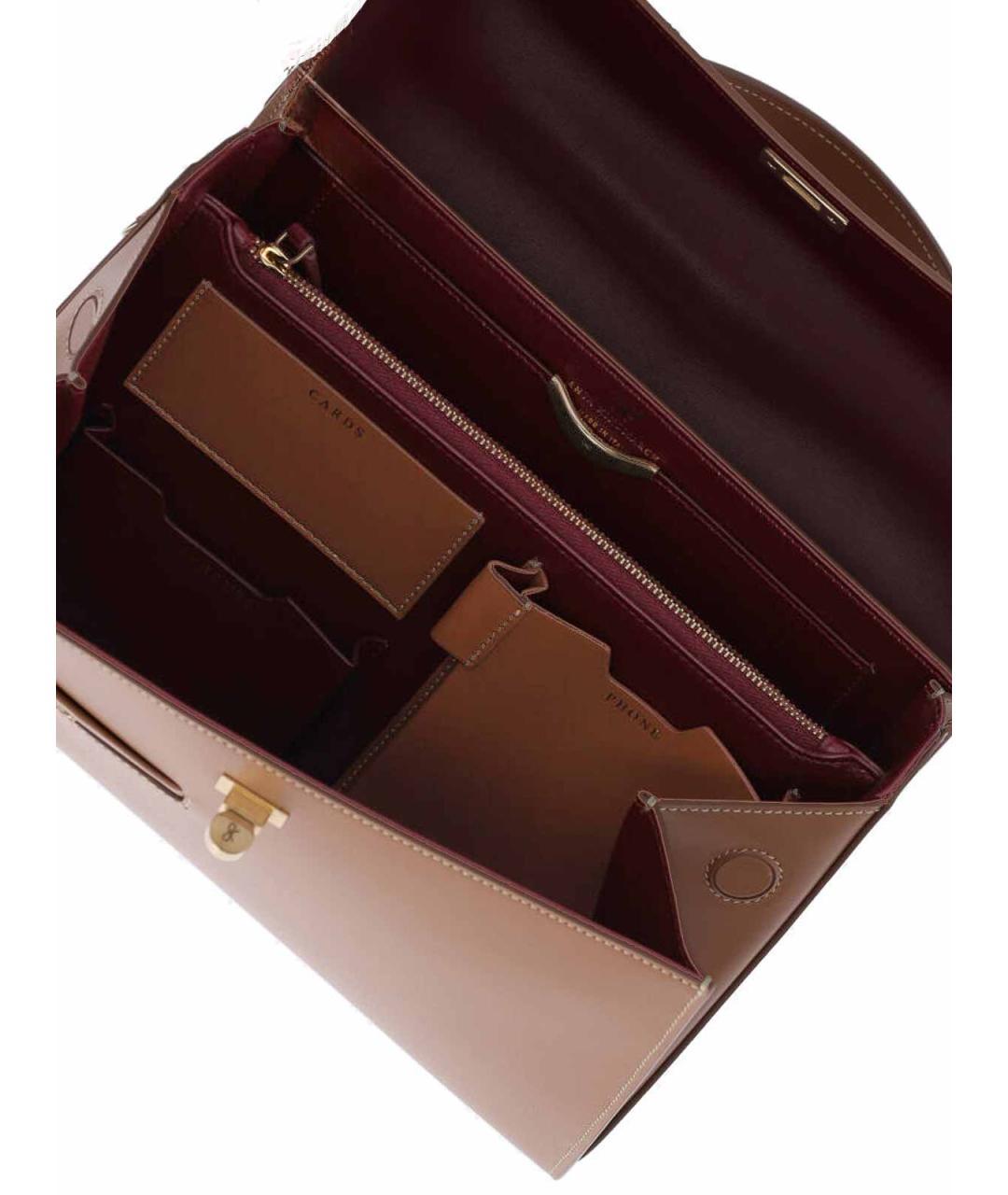 ANYA HINDMARCH Коричневая кожаная сумка тоут, фото 4
