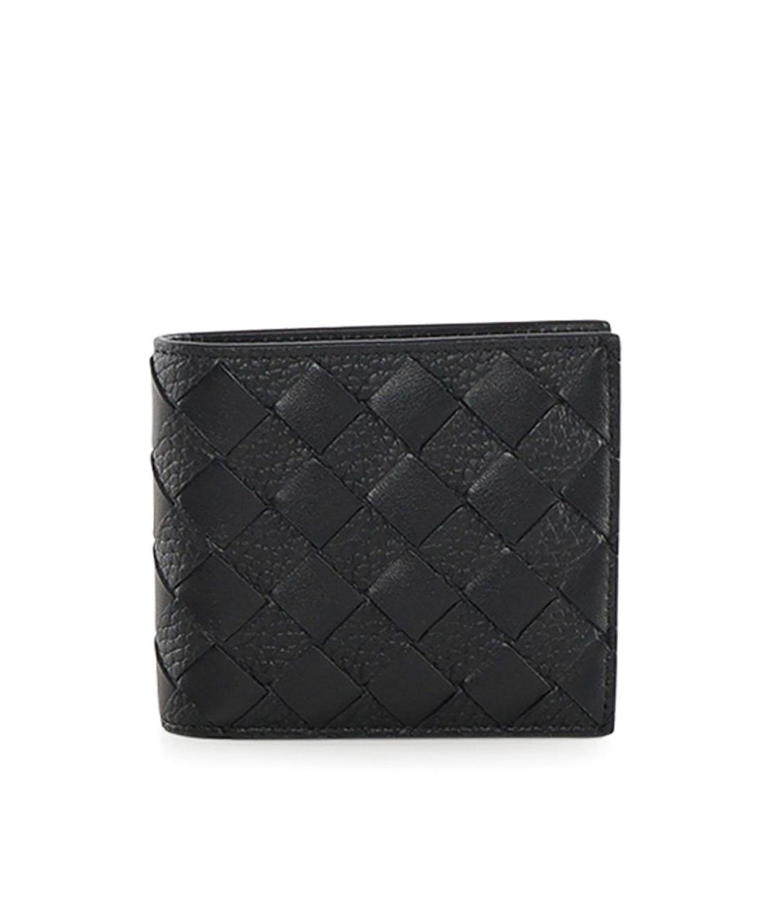 BOTTEGA VENETA Черный кожаный кошелек, фото 1