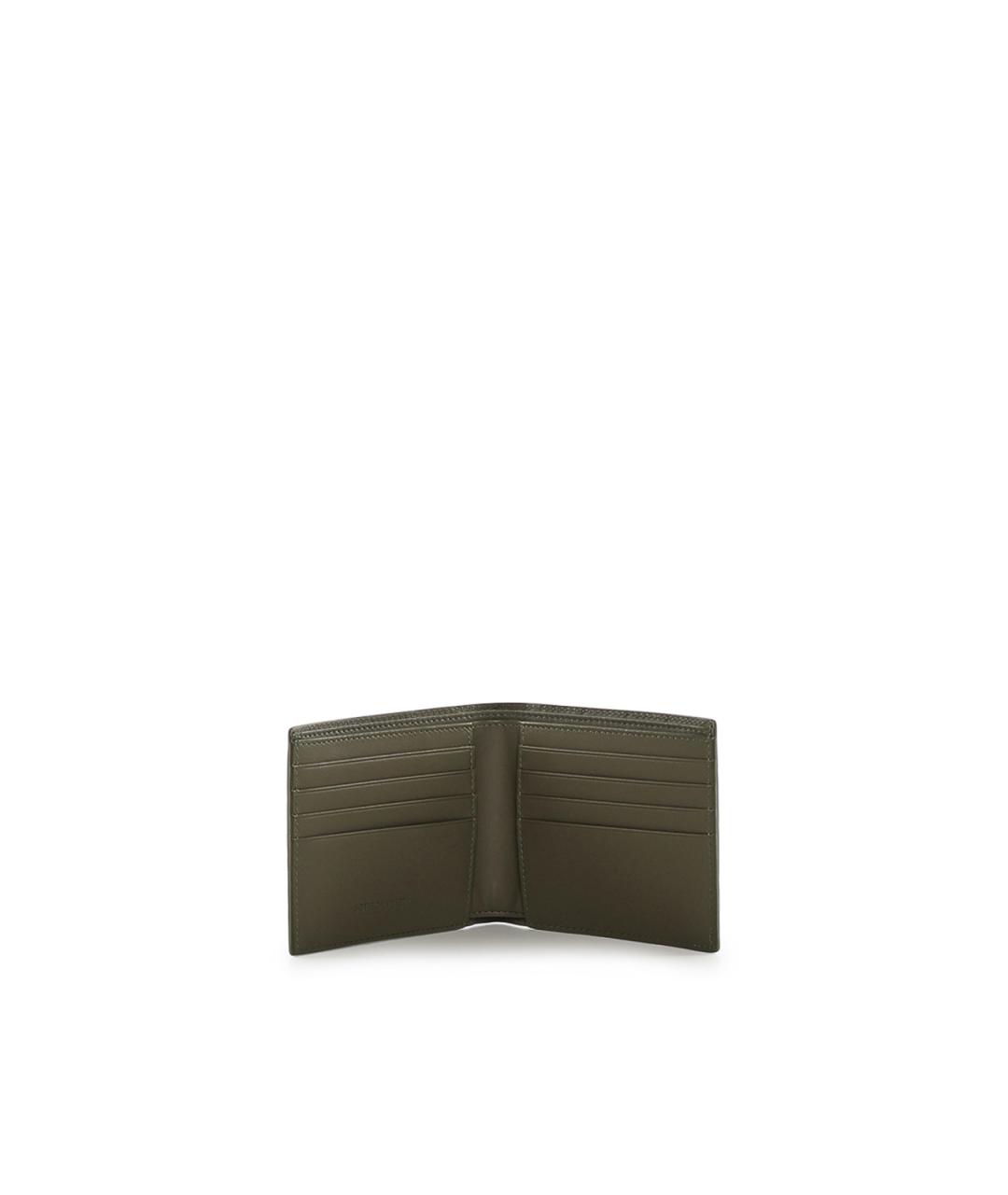 BOTTEGA VENETA Хаки кожаный кошелек, фото 4