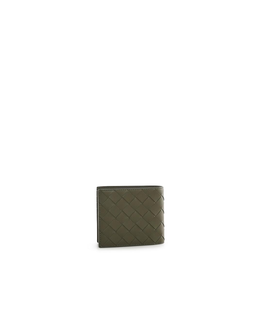 BOTTEGA VENETA Хаки кожаный кошелек, фото 3