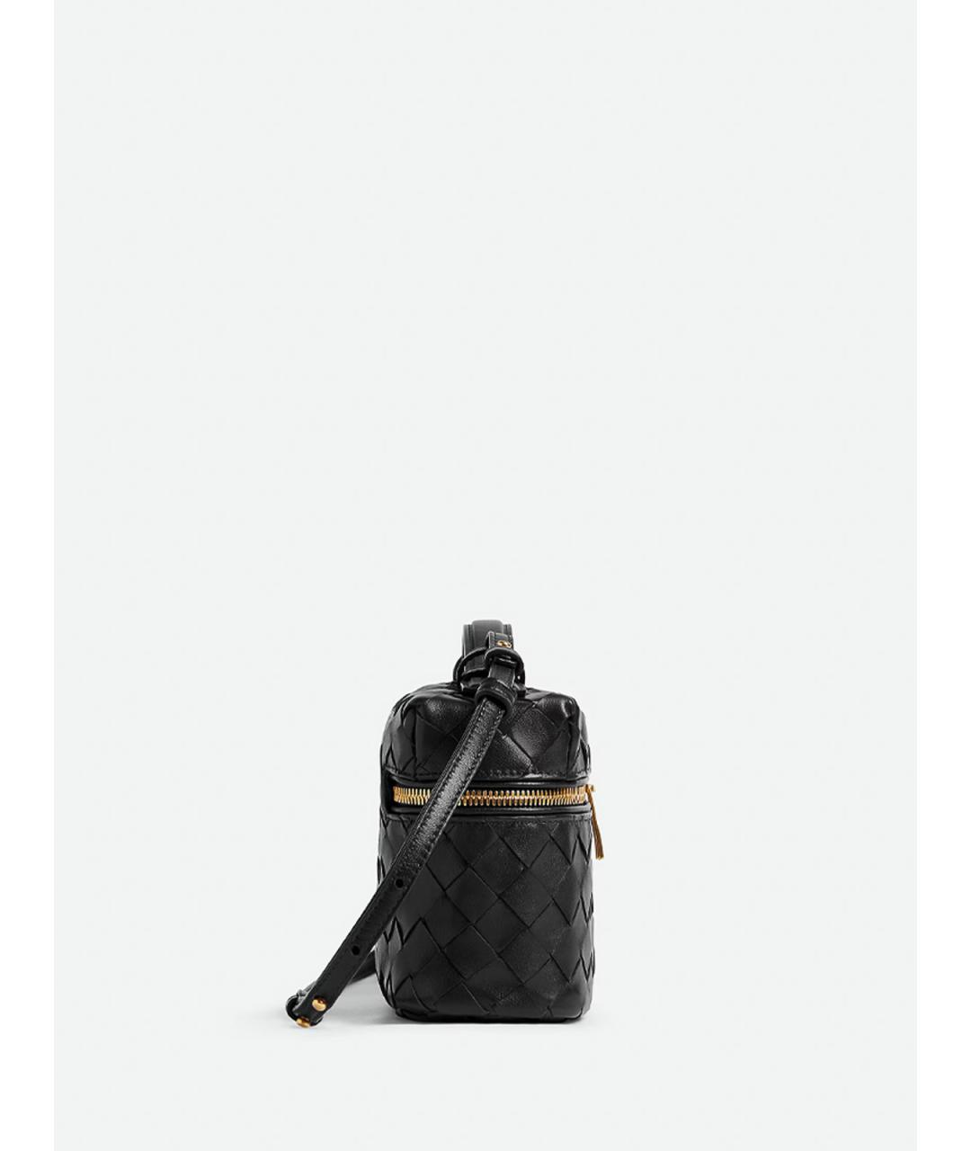 BOTTEGA VENETA Черная кожаная сумка через плечо, фото 3