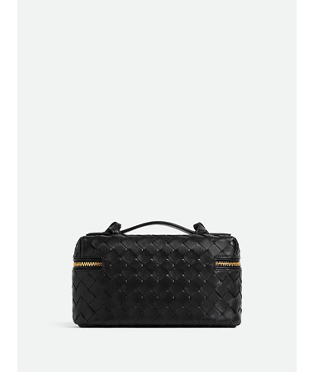 BOTTEGA VENETA Черная кожаная сумка через плечо, фото 2