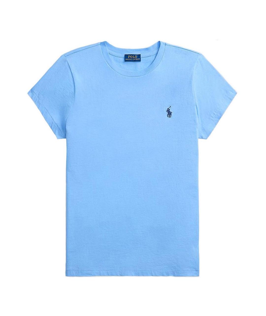 POLO RALPH LAUREN Голубая хлопковая футболка, фото 1