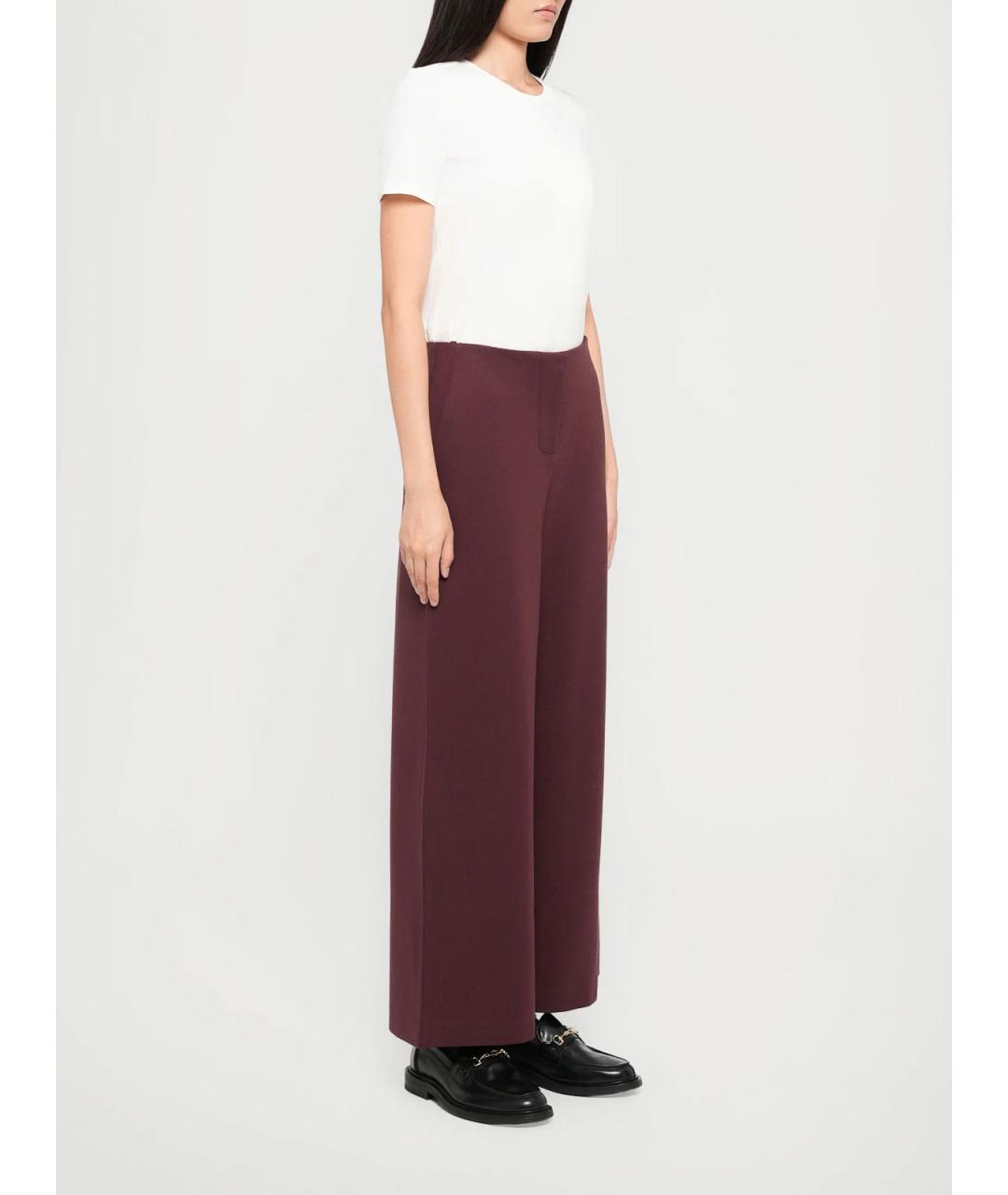 MAX MARA Бордовые брюки широкие, фото 5