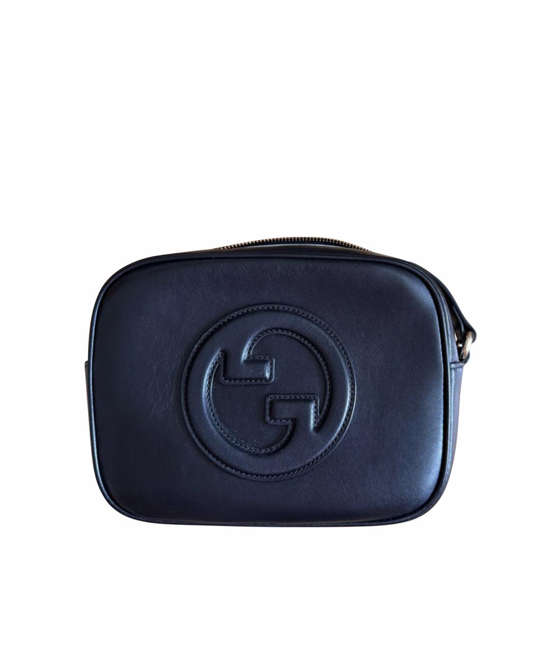 GUCCI Черная кожаная сумка через плечо, фото 1
