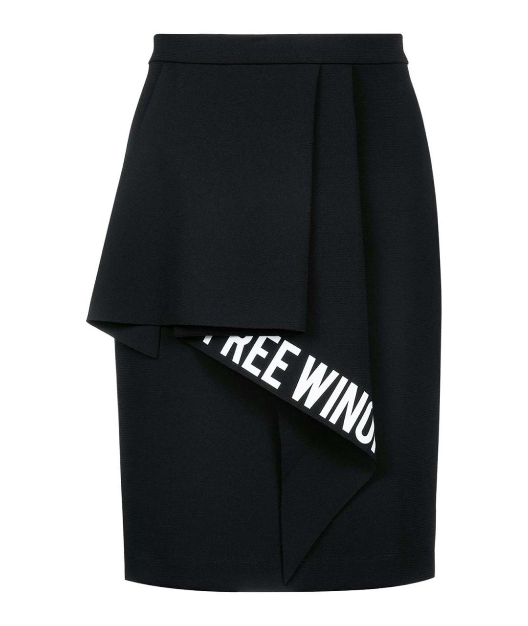 OFF-WHITE Черная полиамидовая юбка мини, фото 1
