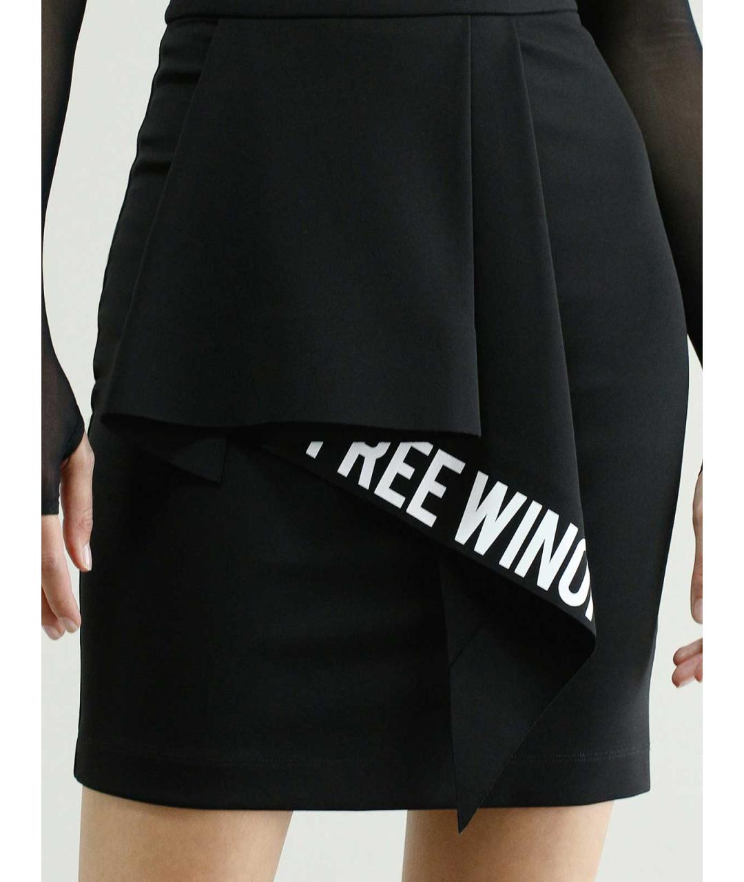 OFF-WHITE Черная полиамидовая юбка мини, фото 7