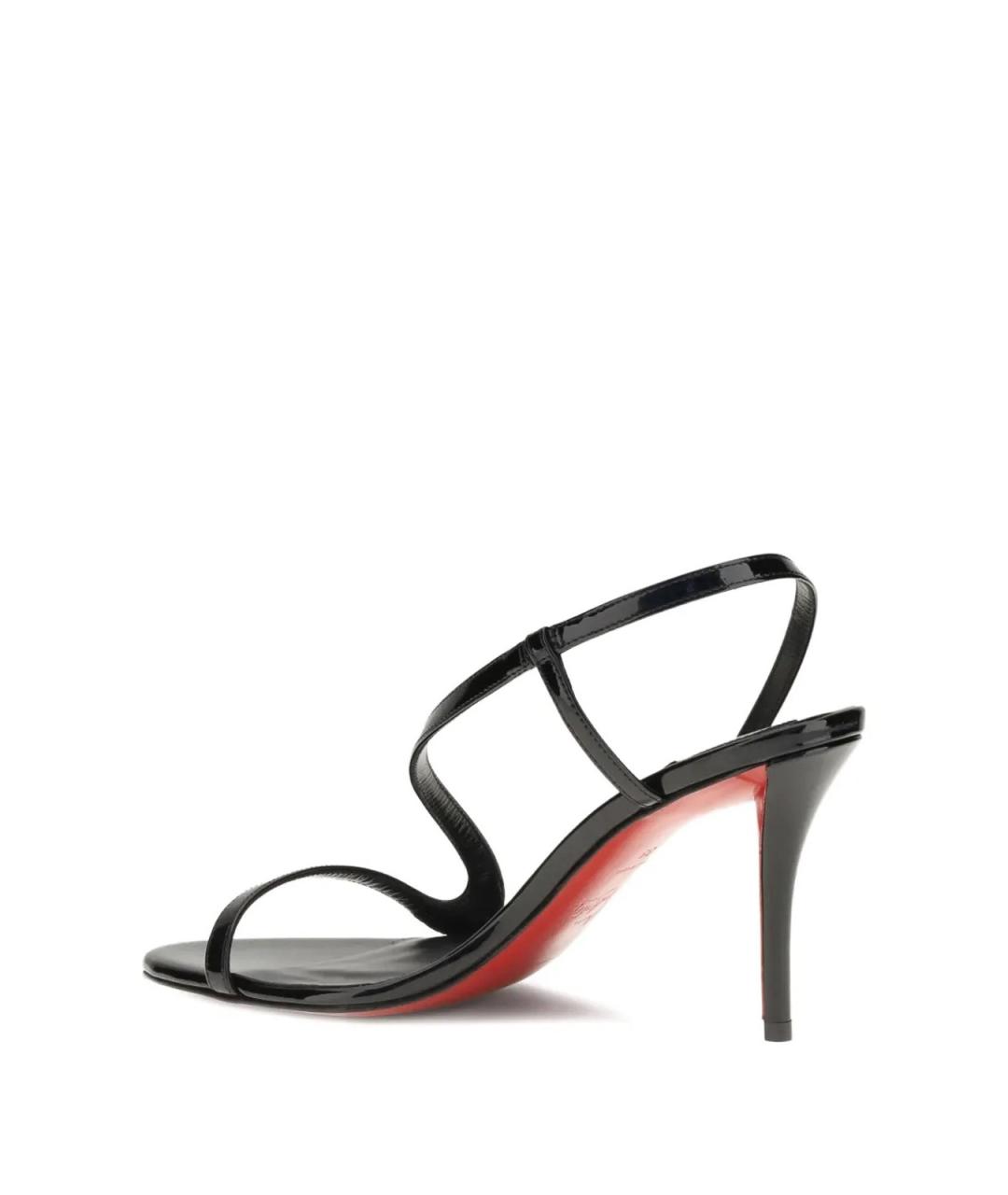 CHRISTIAN LOUBOUTIN Черные кожаные сандалии, фото 3