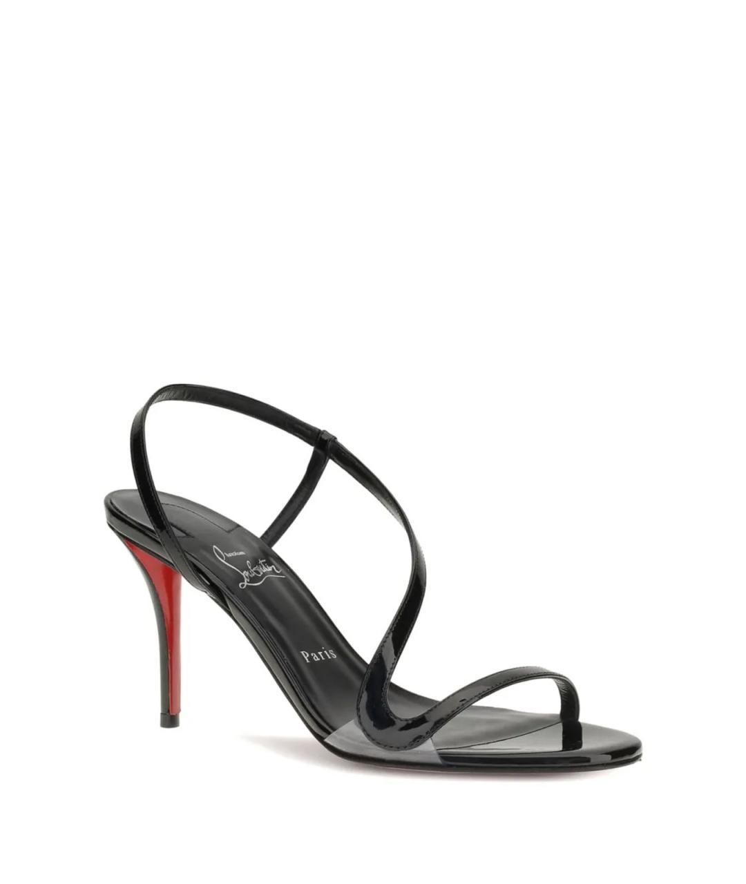 CHRISTIAN LOUBOUTIN Черные кожаные сандалии, фото 2