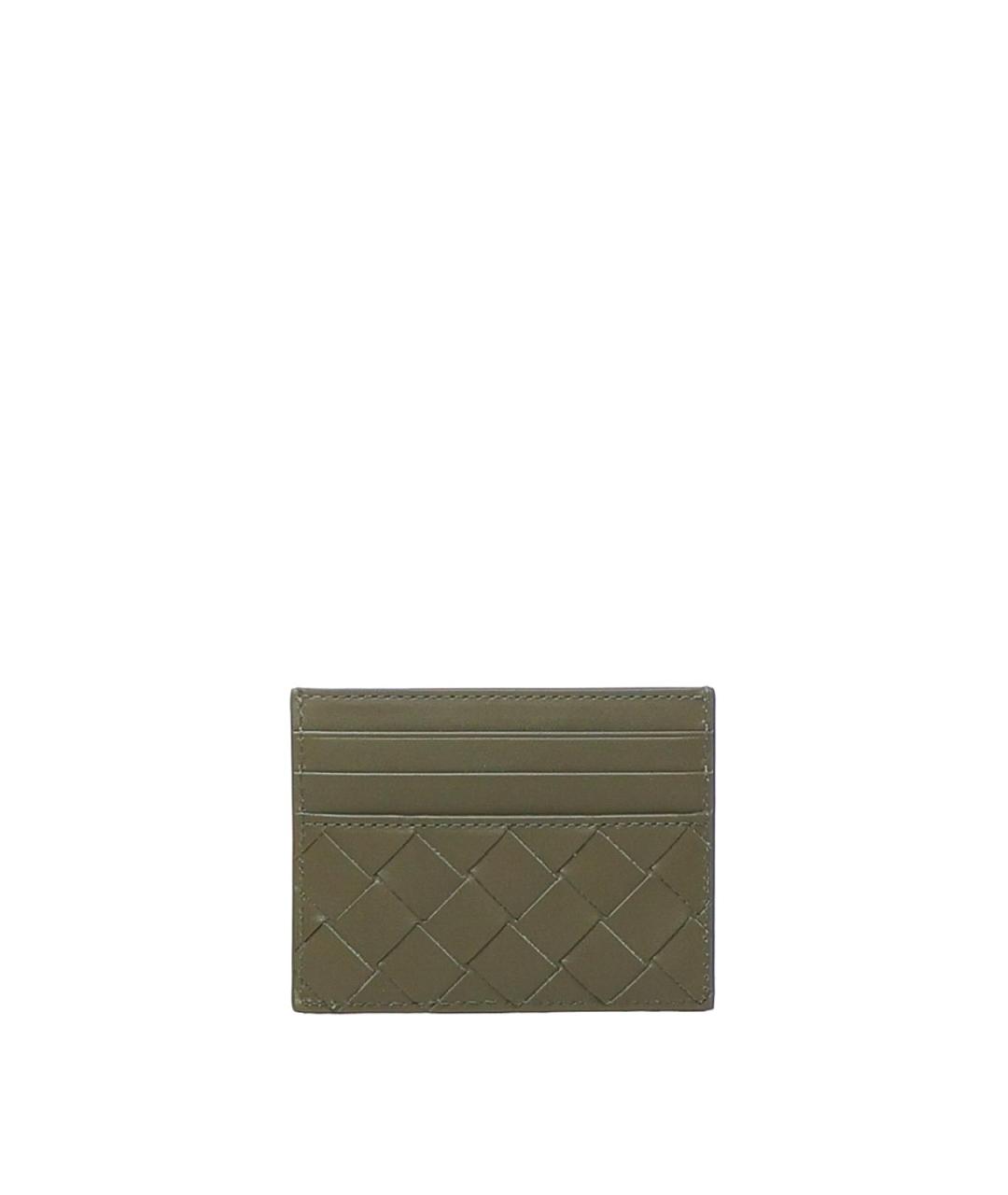 BOTTEGA VENETA Зеленый кожаный кардхолдер, фото 1