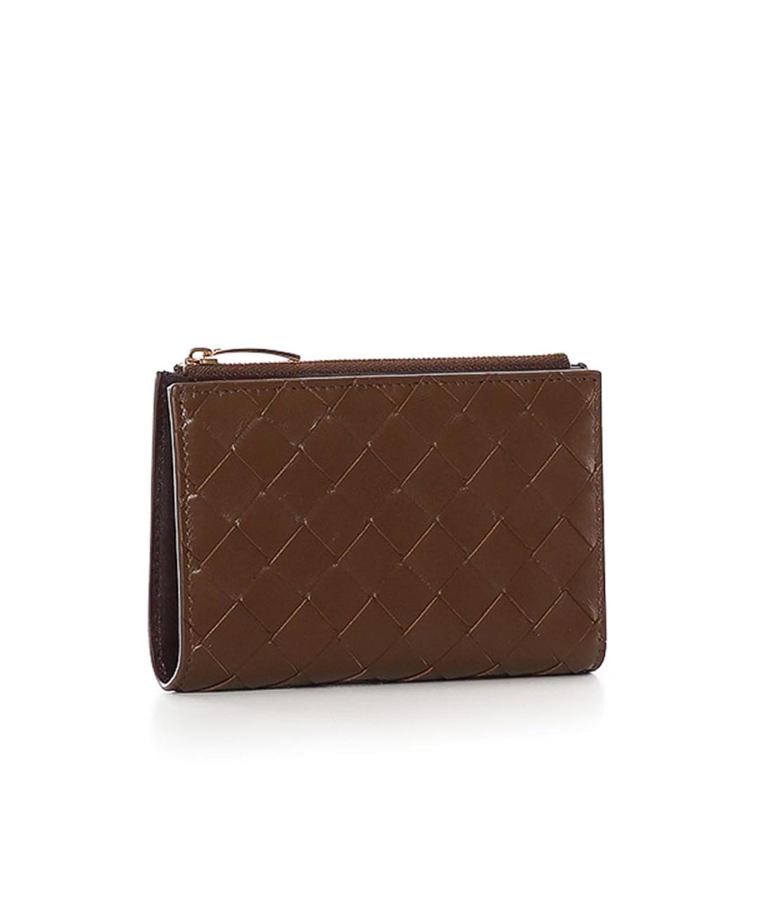 BOTTEGA VENETA Коричневый кожаный кошелек, фото 2