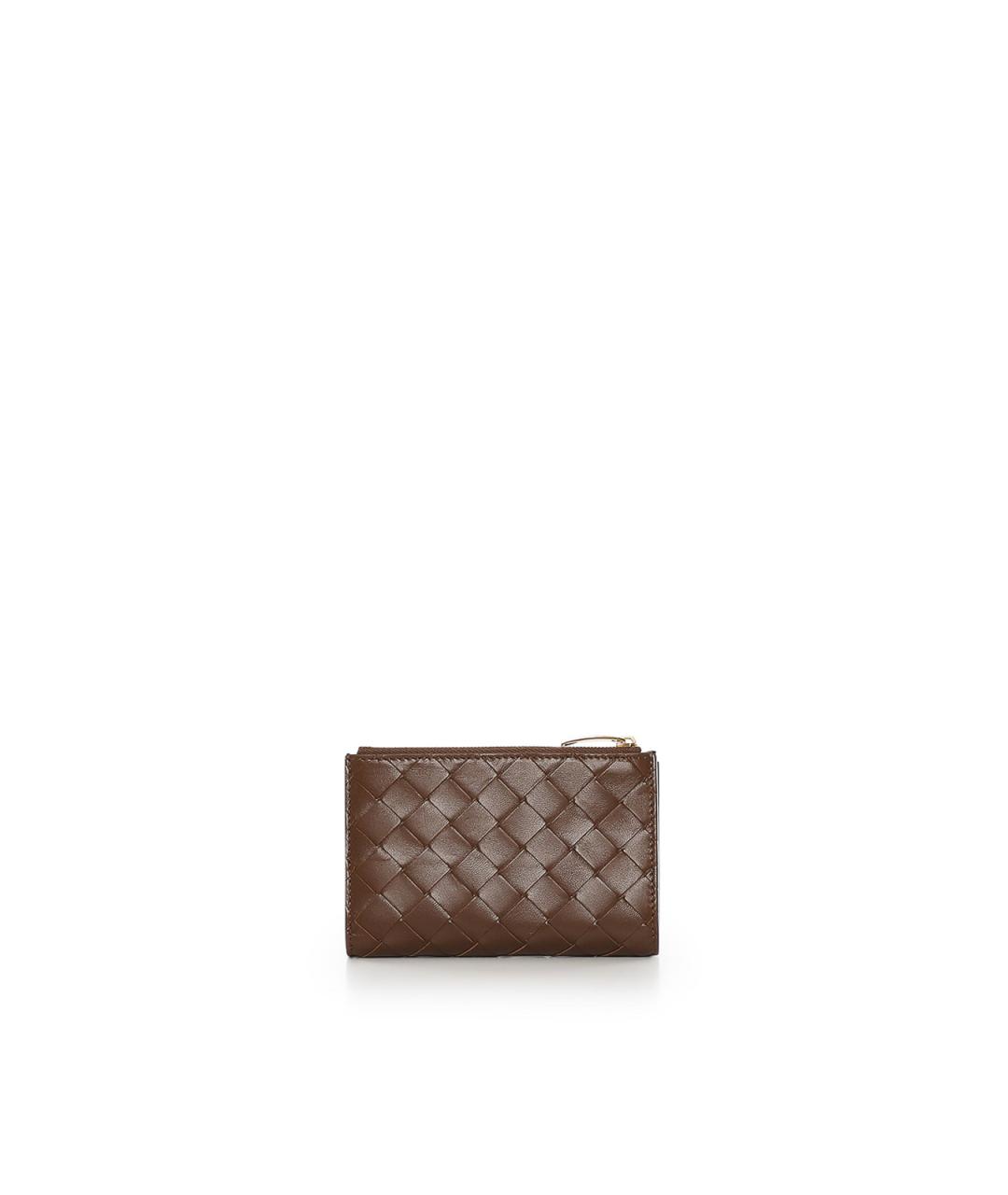BOTTEGA VENETA Коричневый кожаный кошелек, фото 3