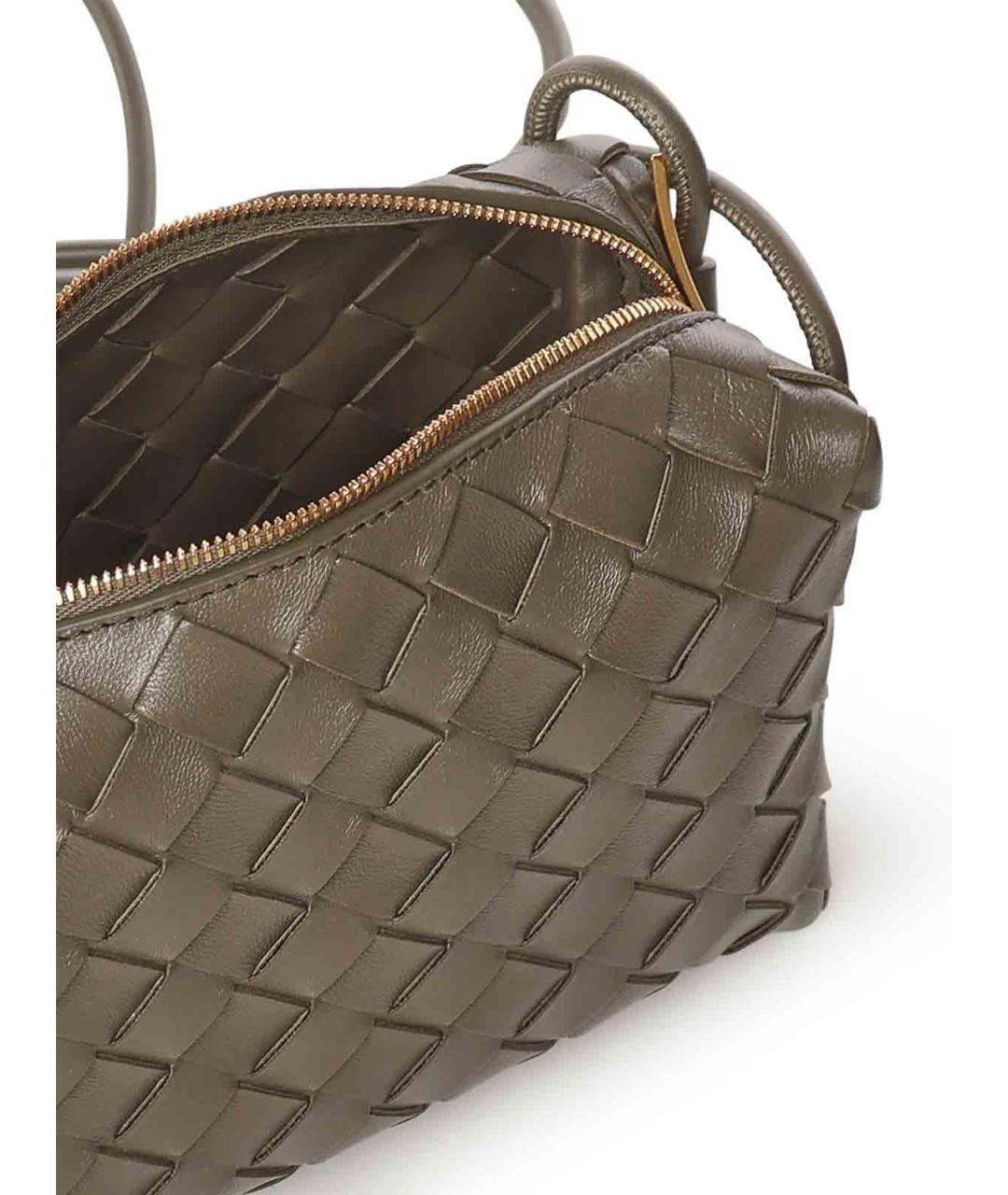 BOTTEGA VENETA Зеленая кожаная сумка через плечо, фото 4