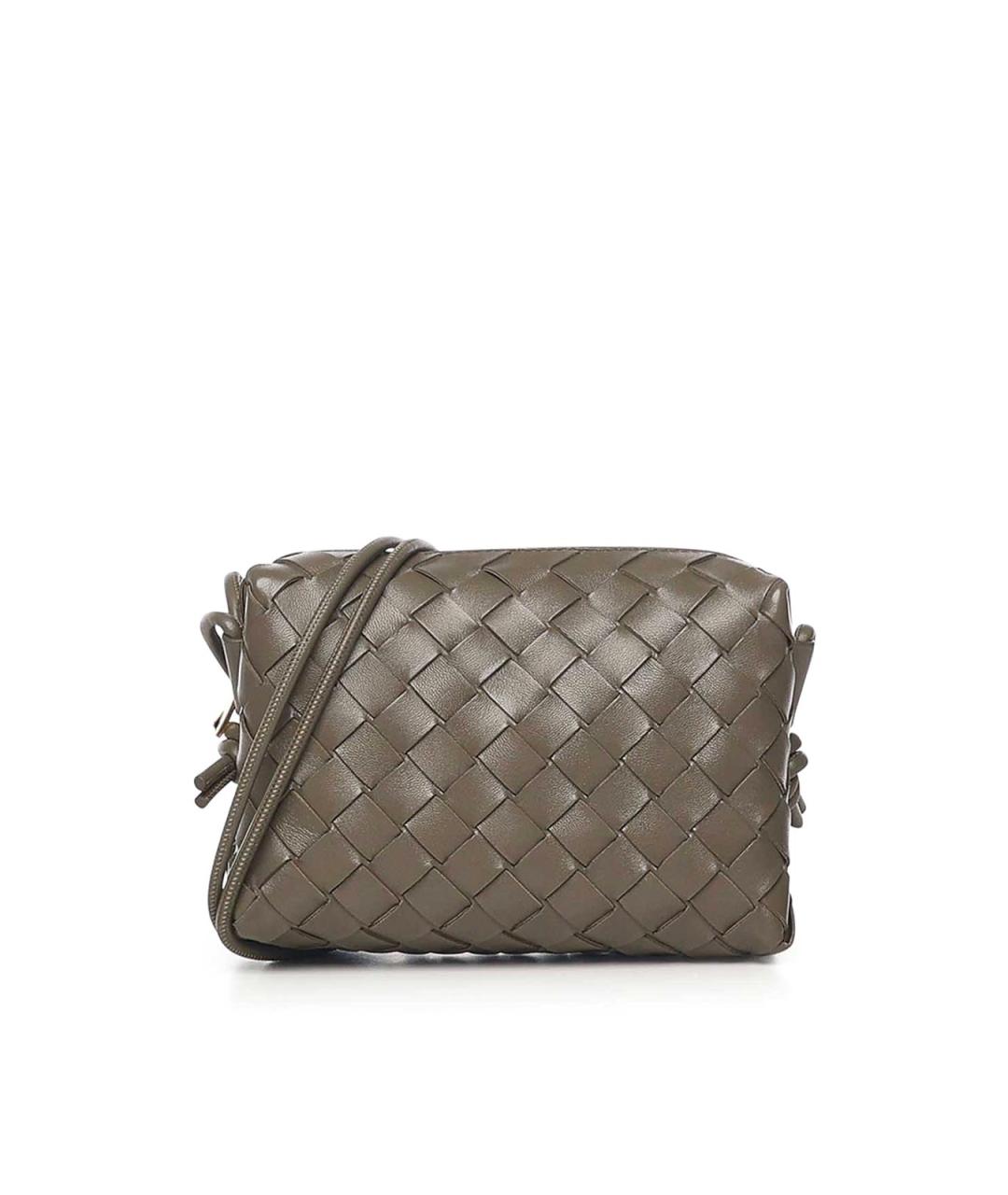 BOTTEGA VENETA Зеленая кожаная сумка через плечо, фото 1
