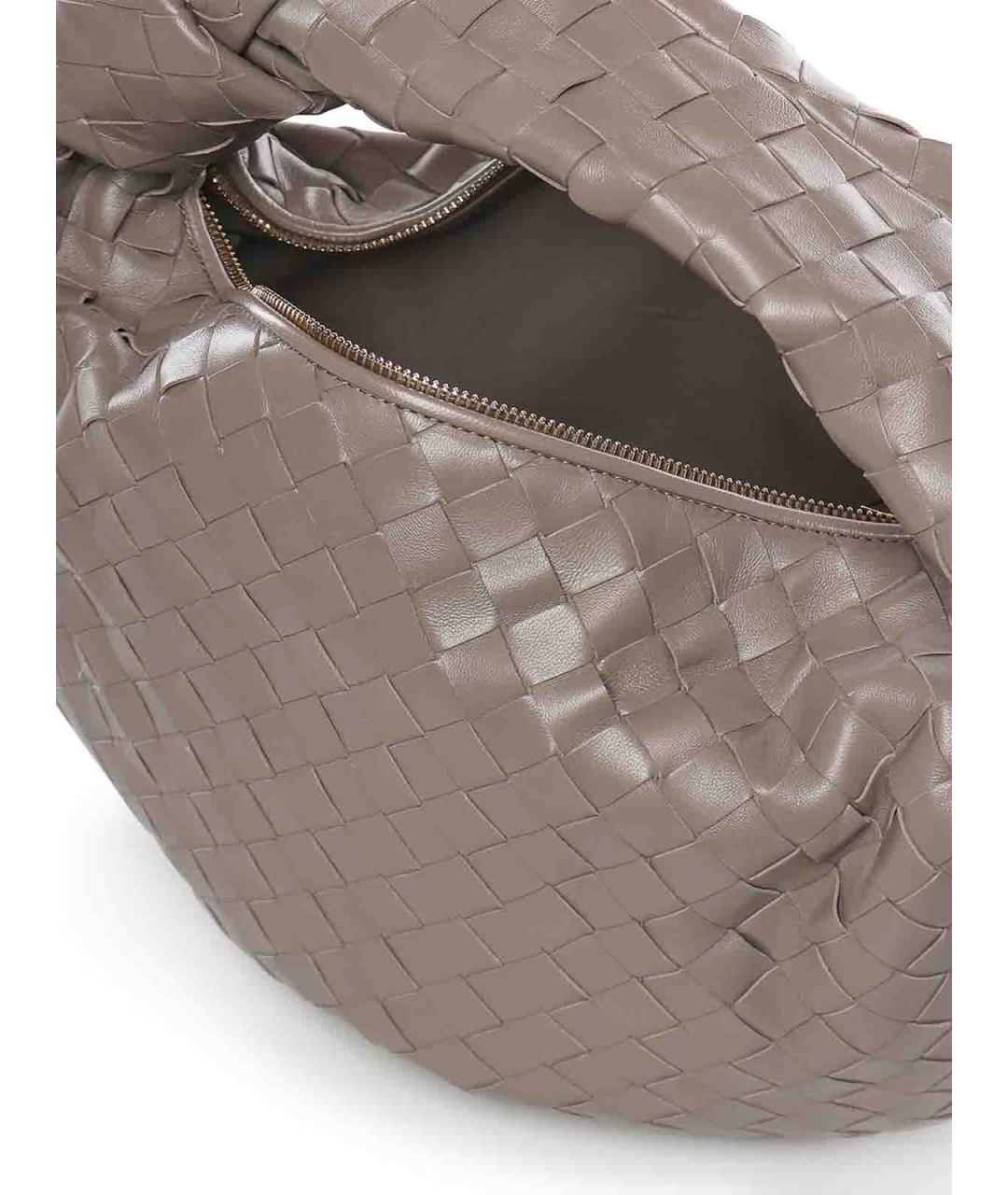 BOTTEGA VENETA Бежевая кожаная сумка через плечо, фото 4