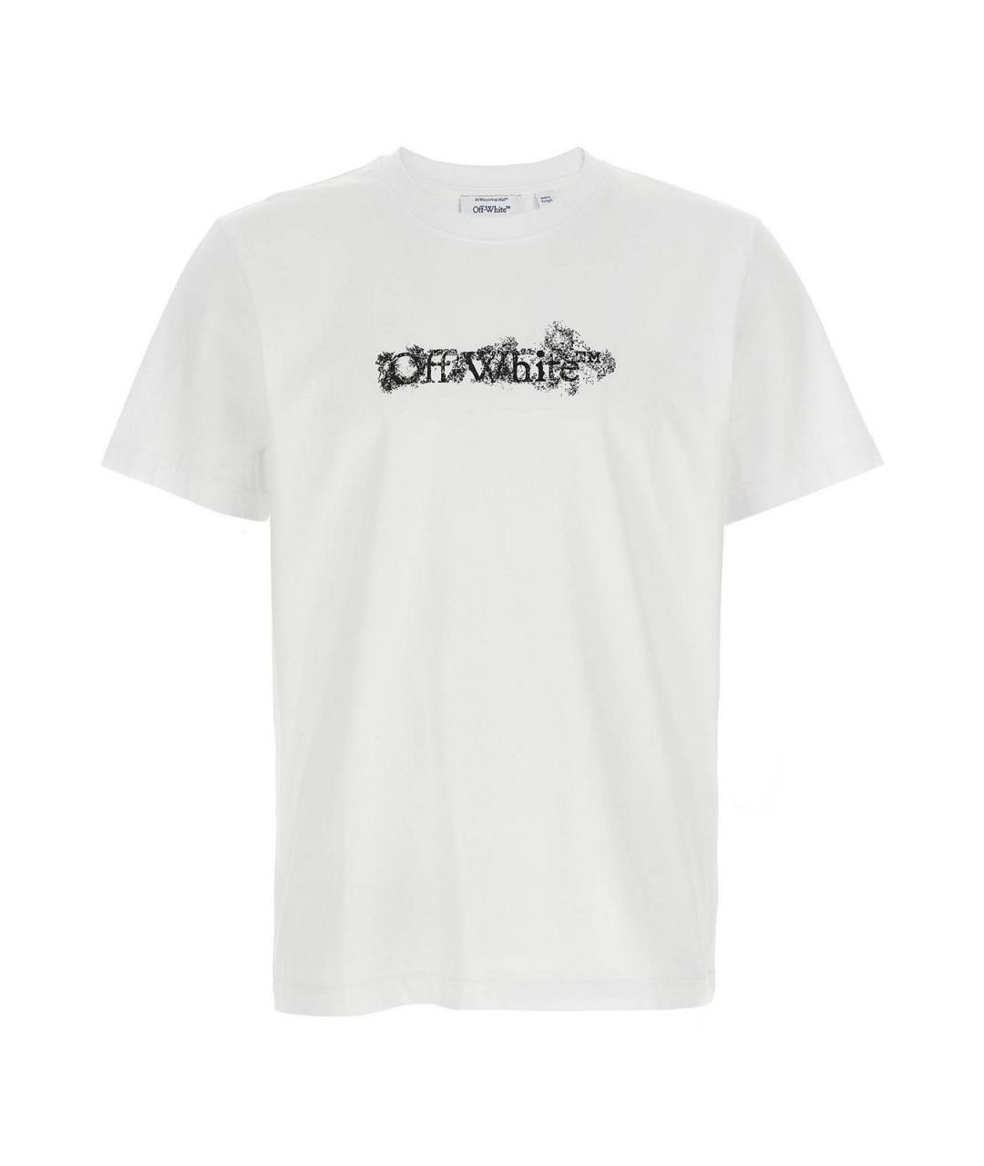OFF-WHITE Белая хлопковая футболка, фото 1