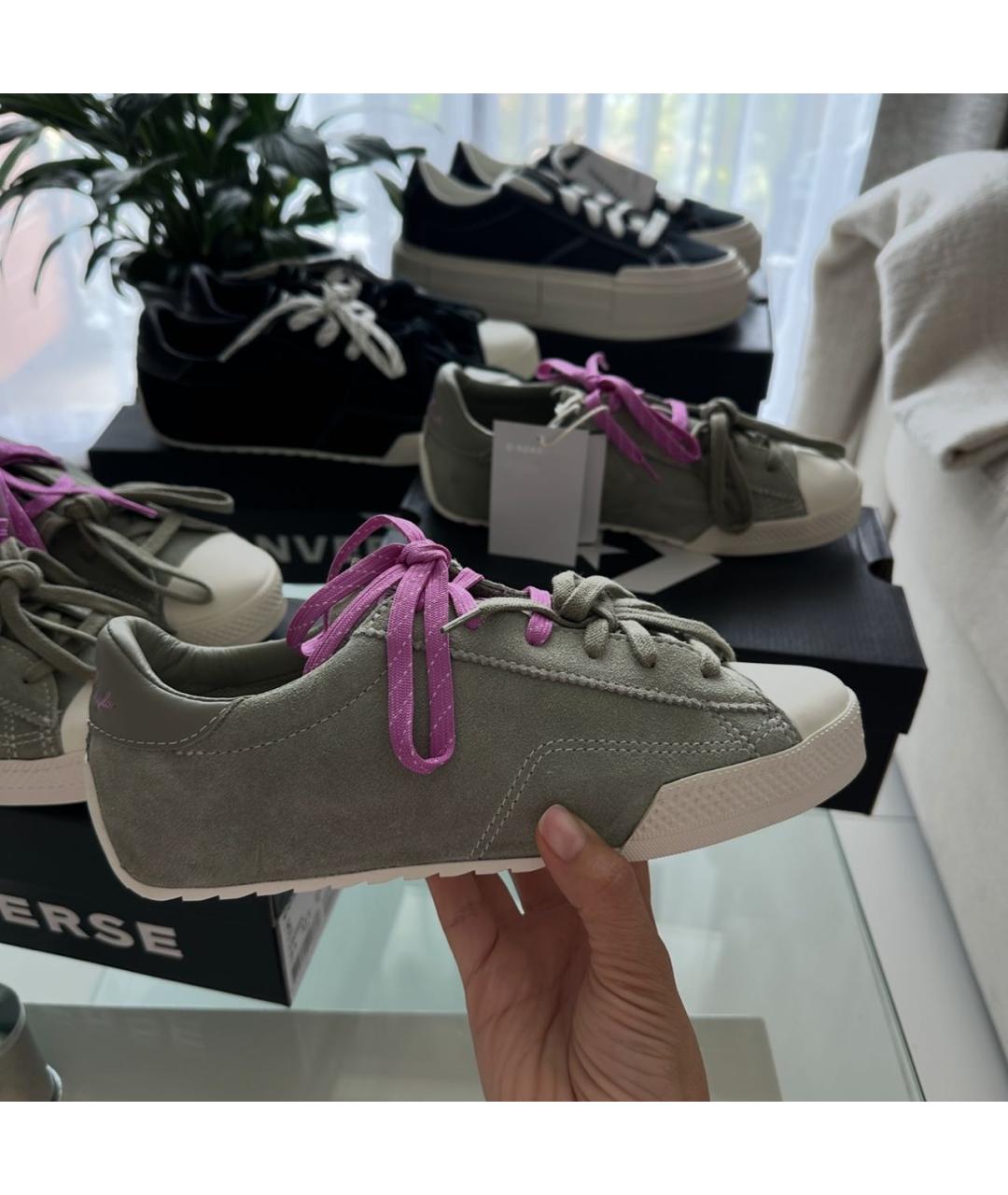 CONVERSE Зеленые замшевые кеды, фото 3