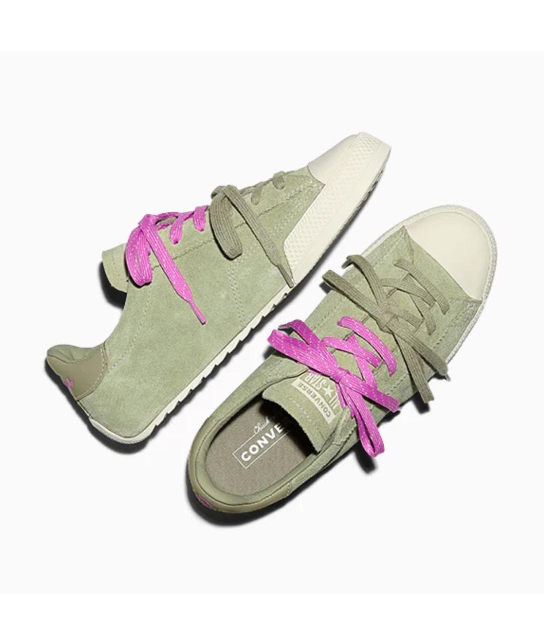 CONVERSE Зеленые замшевые кеды, фото 2
