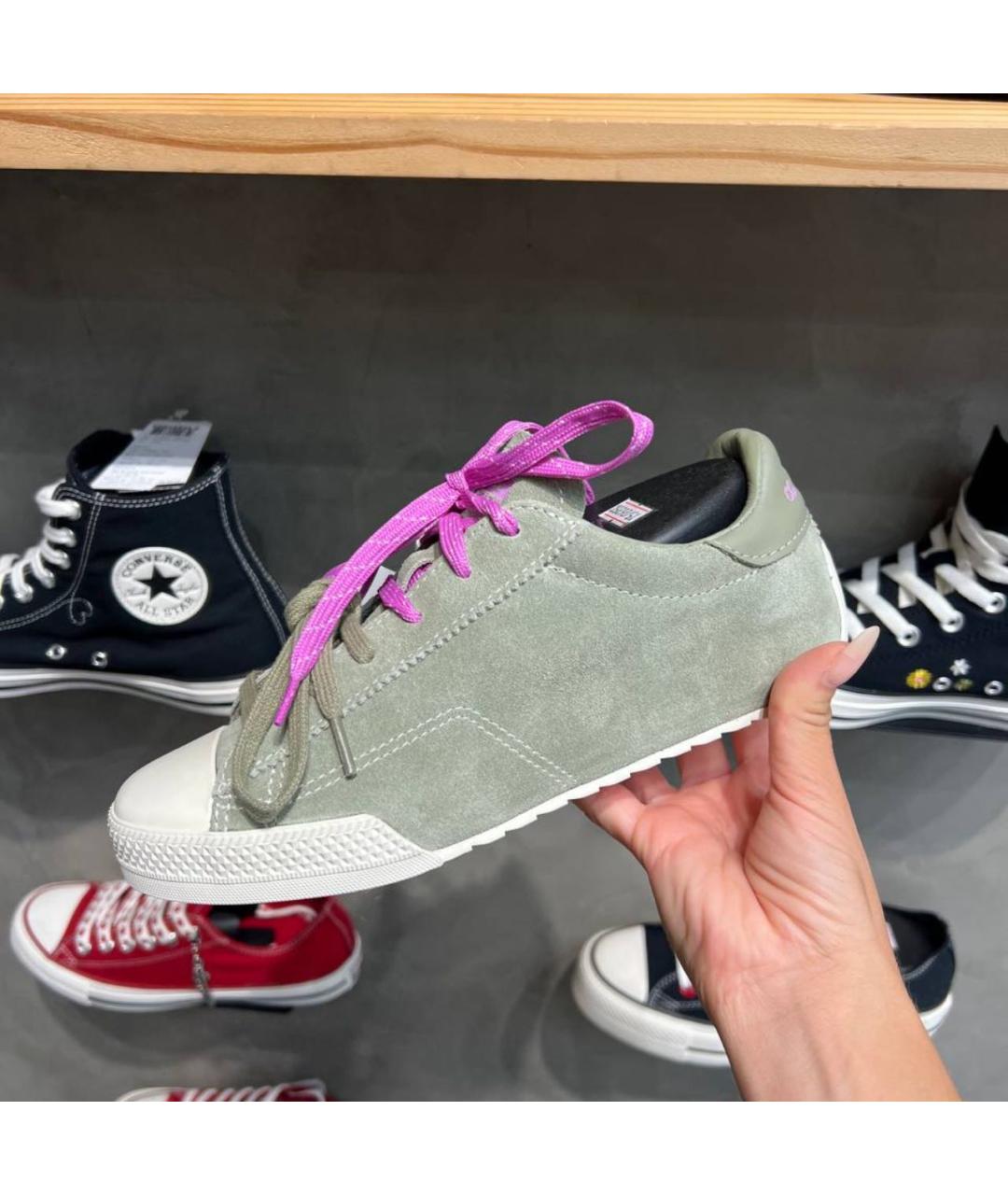 CONVERSE Зеленые замшевые кеды, фото 5