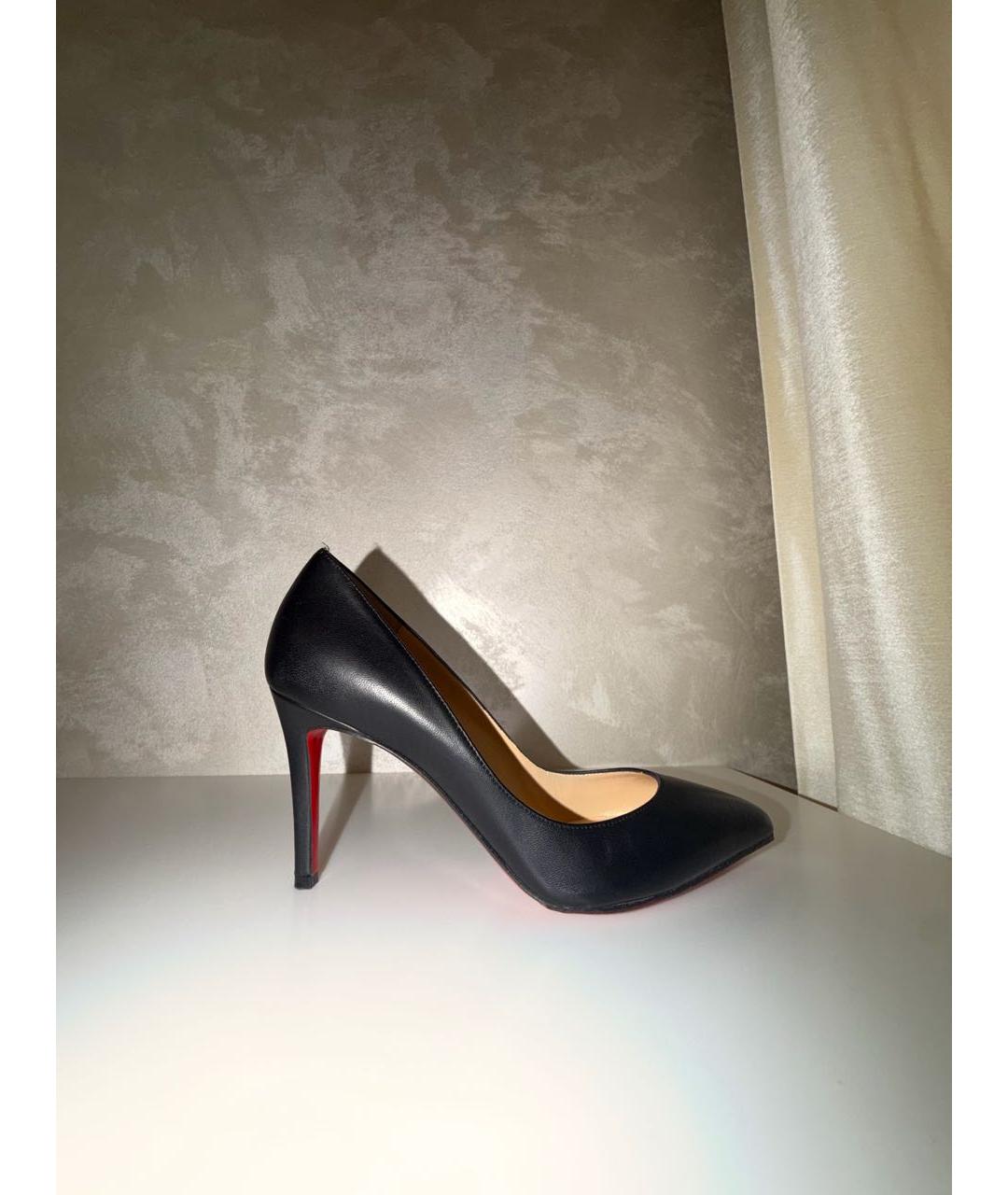CHRISTIAN LOUBOUTIN Черные кожаные туфли, фото 8