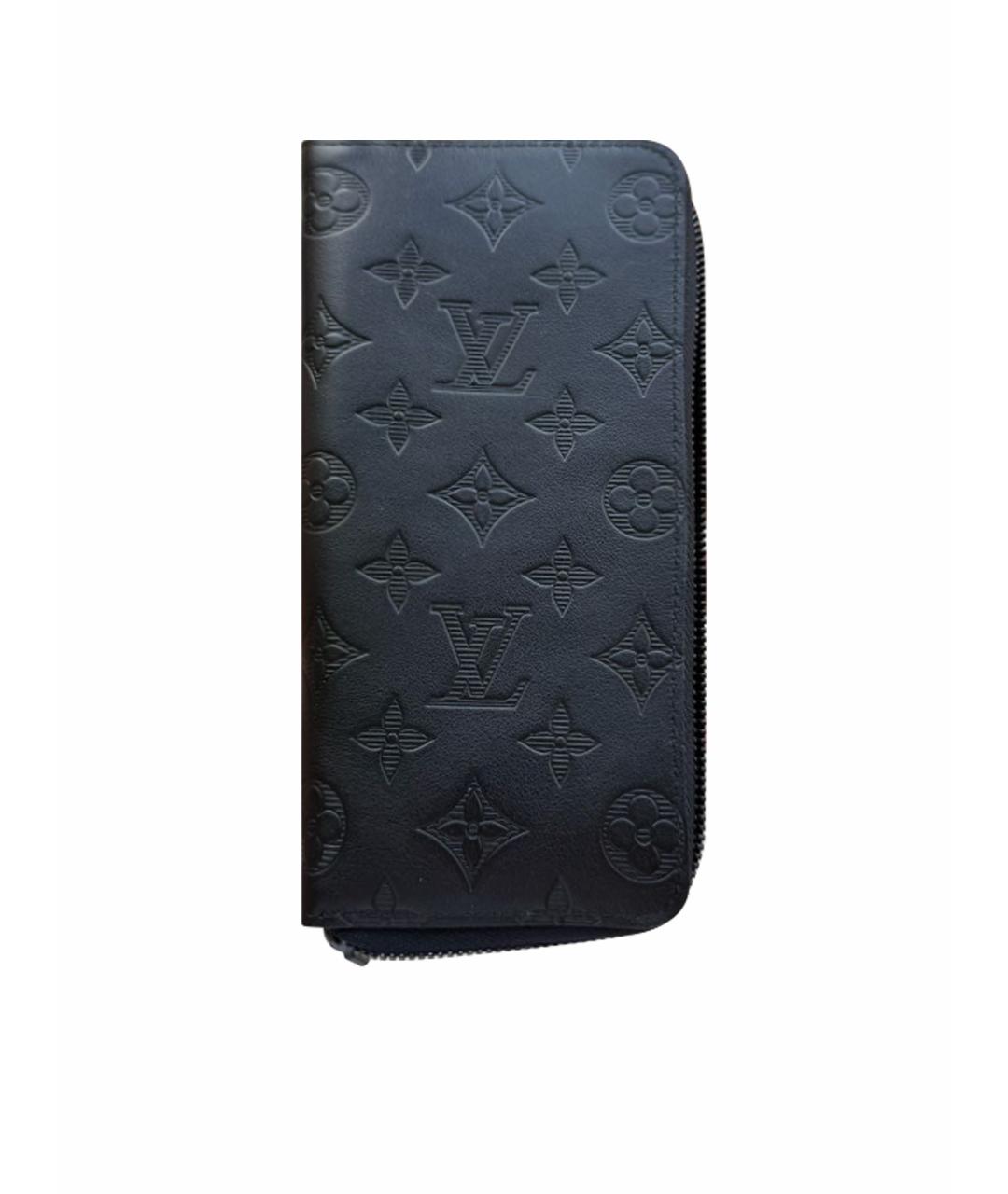 LOUIS VUITTON Черный кожаный кошелек, фото 1