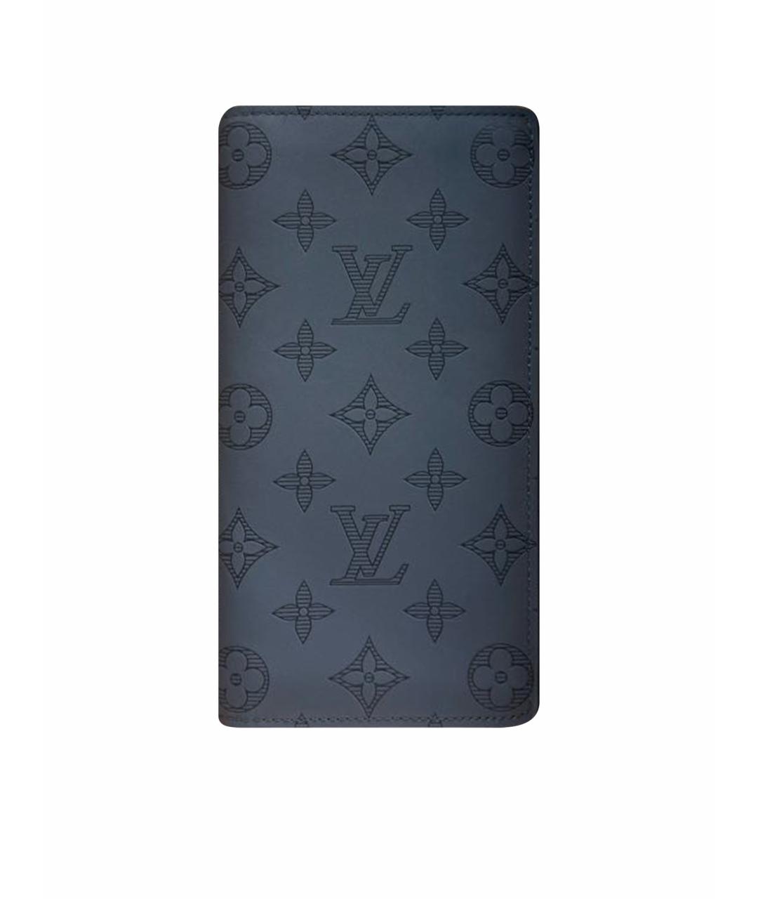 LOUIS VUITTON Серый кожаный кошелек, фото 6
