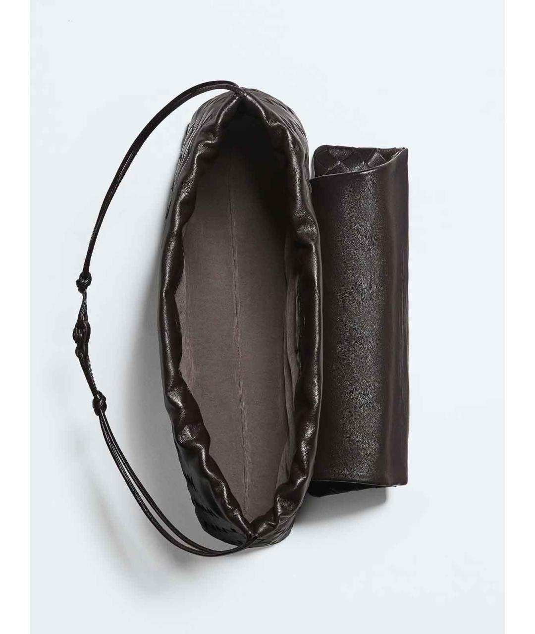 BOTTEGA VENETA Коричневая кожаная сумка через плечо, фото 4