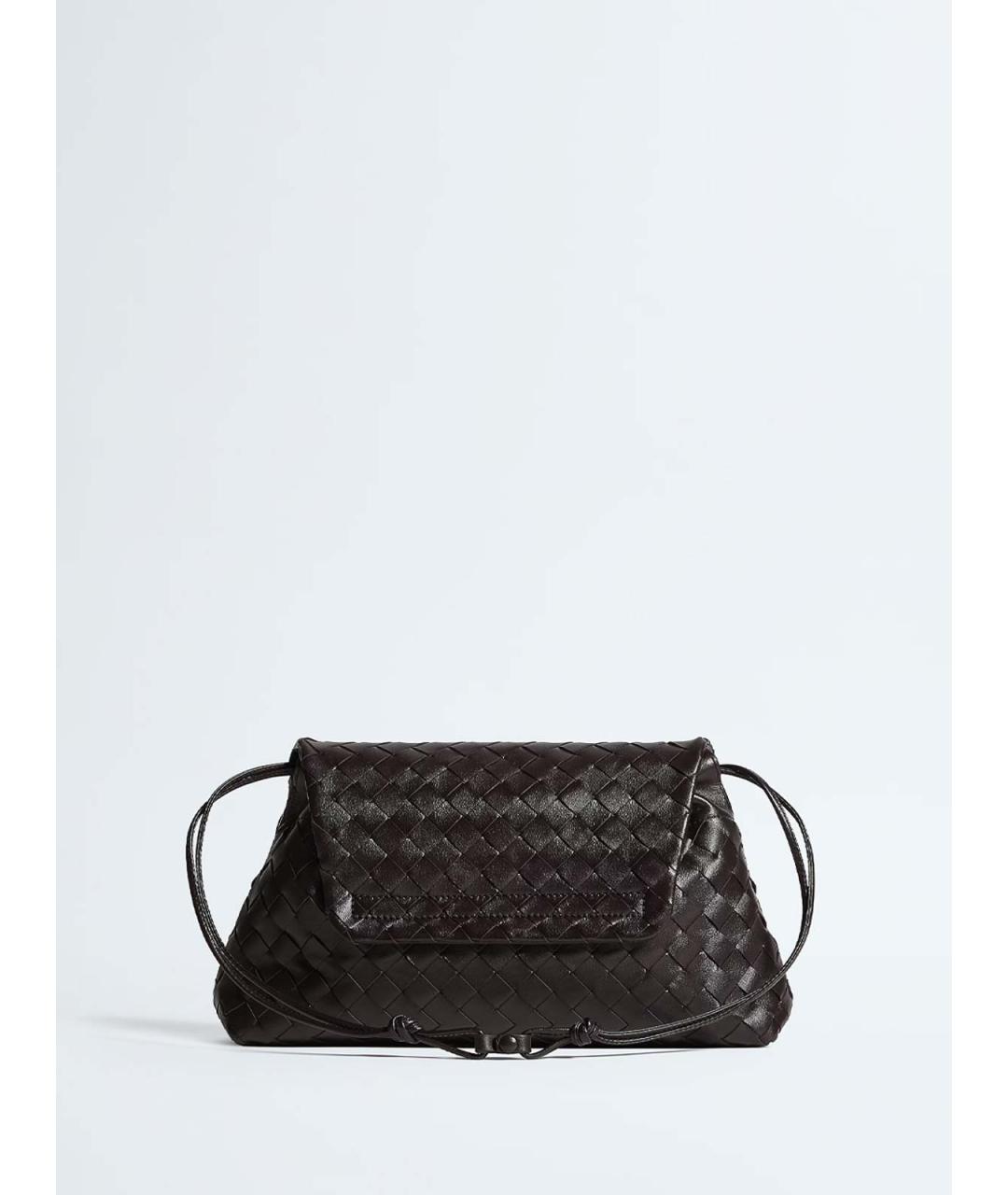 BOTTEGA VENETA Коричневая кожаная сумка через плечо, фото 2