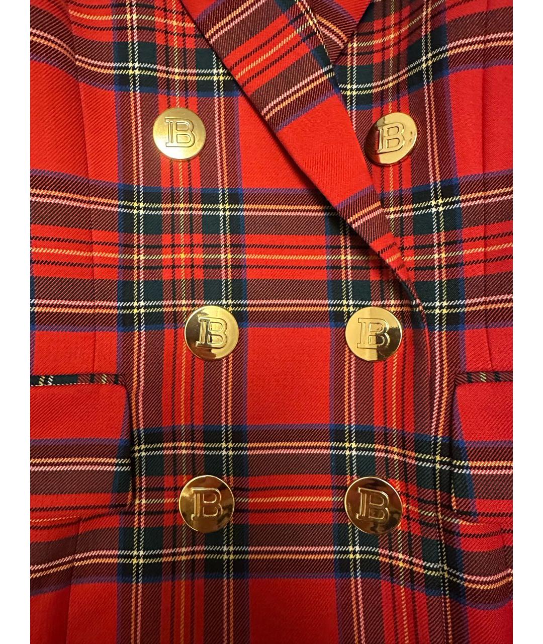 BALMAIN Красное шерстяное платье, фото 4