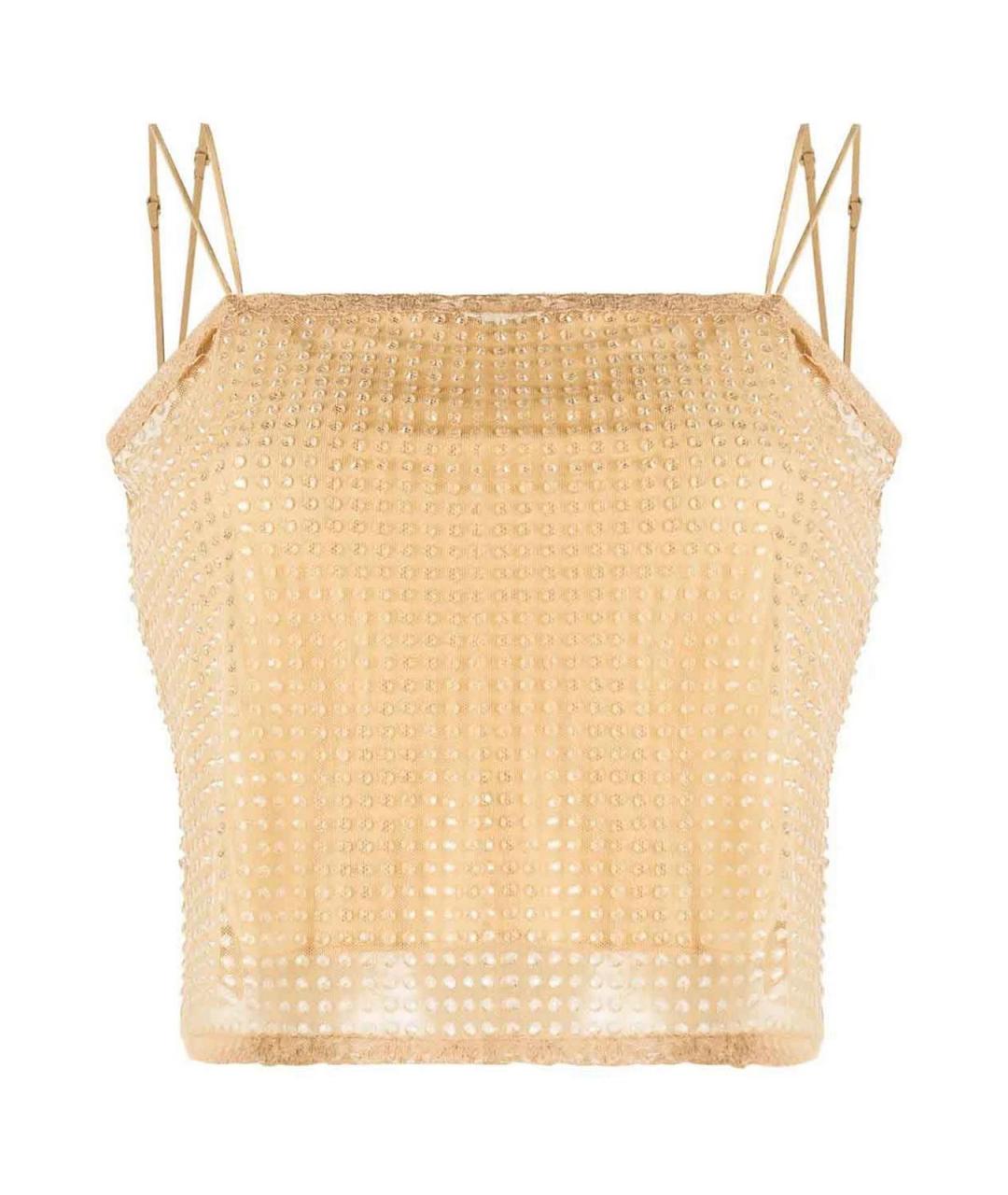 ALEXANDER WANG Бежевая шелковая майка, фото 2