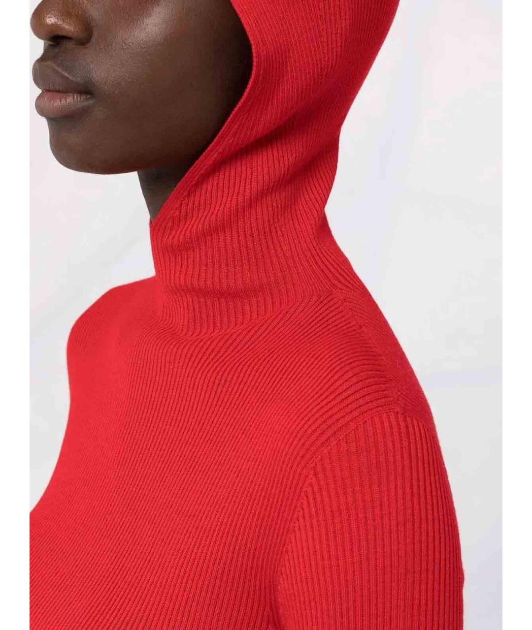 JIL SANDER Красная шерстяная водолазка, фото 6
