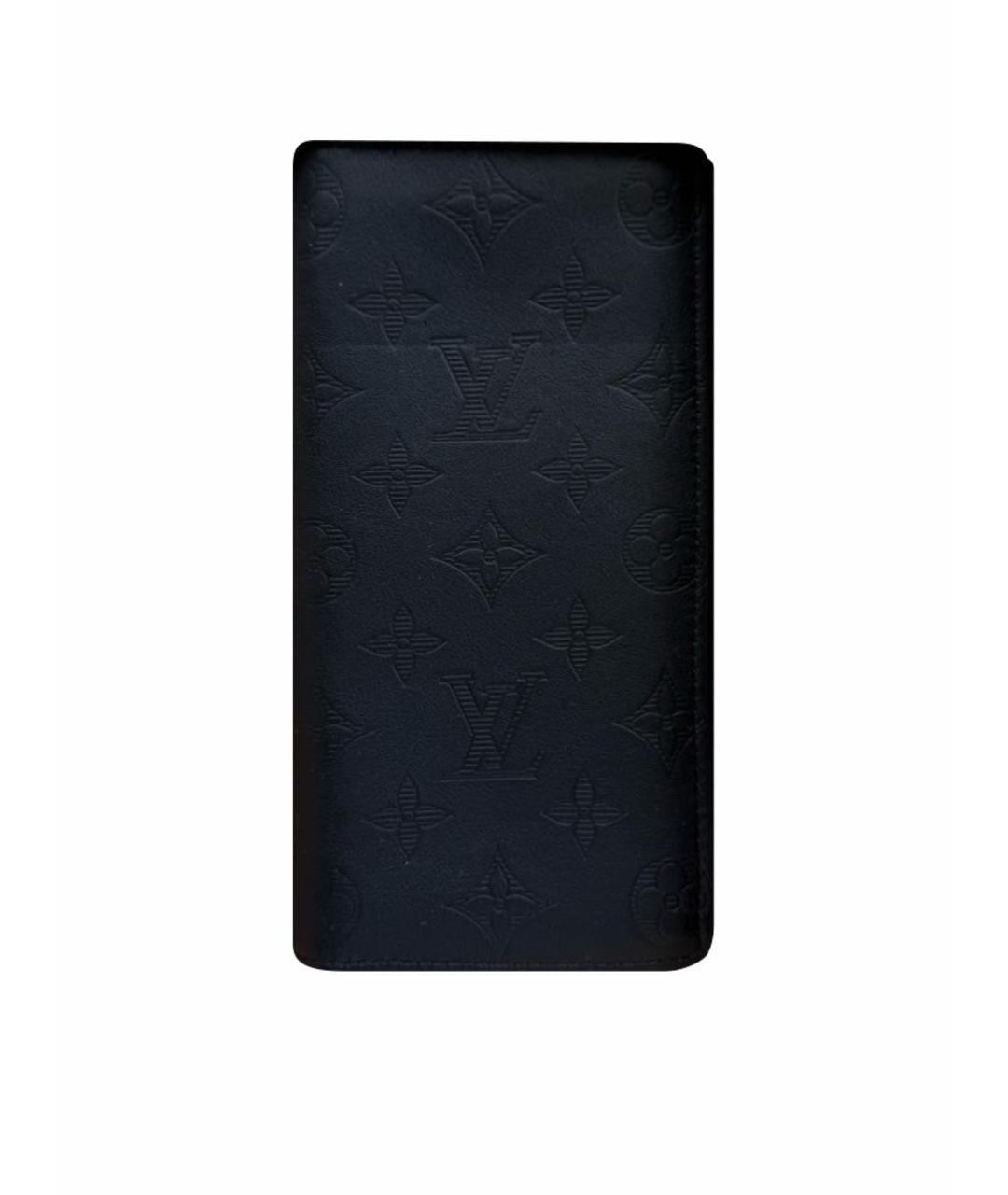LOUIS VUITTON Черный кожаный кошелек, фото 1