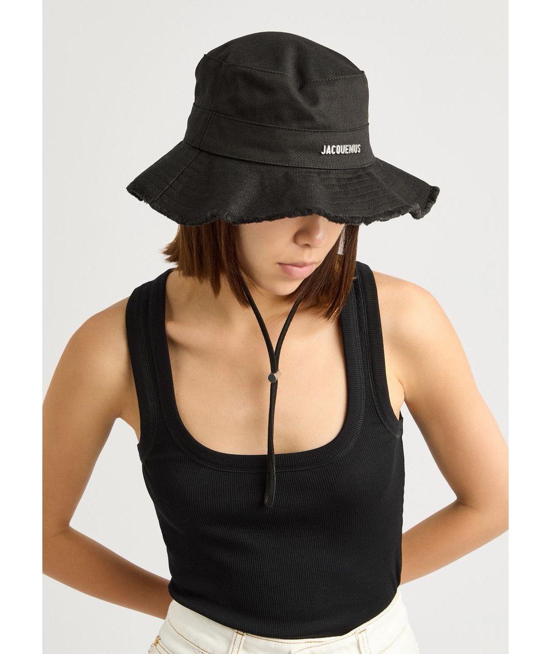 JACQUEMUS Черная хлопковая панама, фото 2