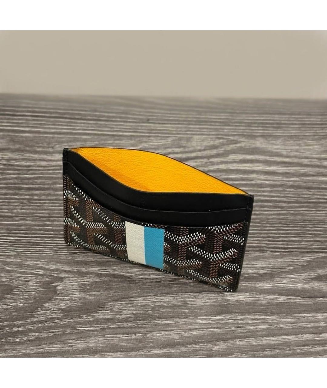 GOYARD Черный кожаный кардхолдер, фото 4