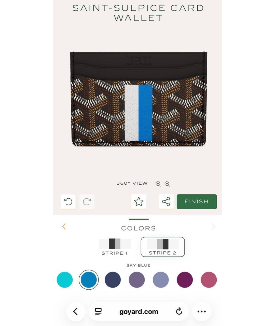 GOYARD Черный кожаный кардхолдер, фото 5