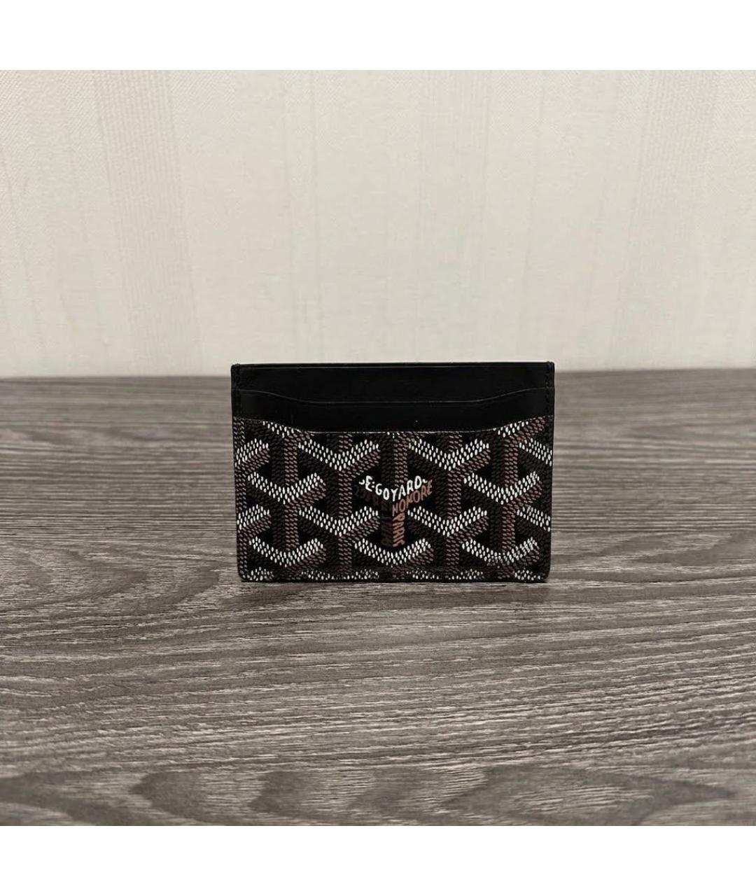 GOYARD Черный кожаный кардхолдер, фото 2