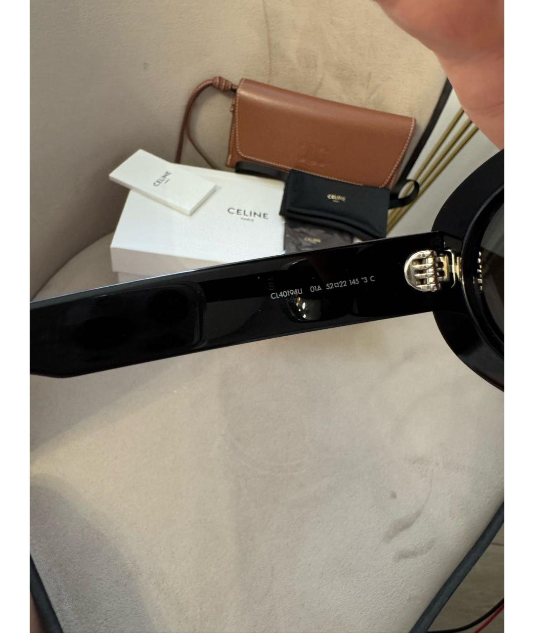 CELINE Черные пластиковые солнцезащитные очки, фото 7