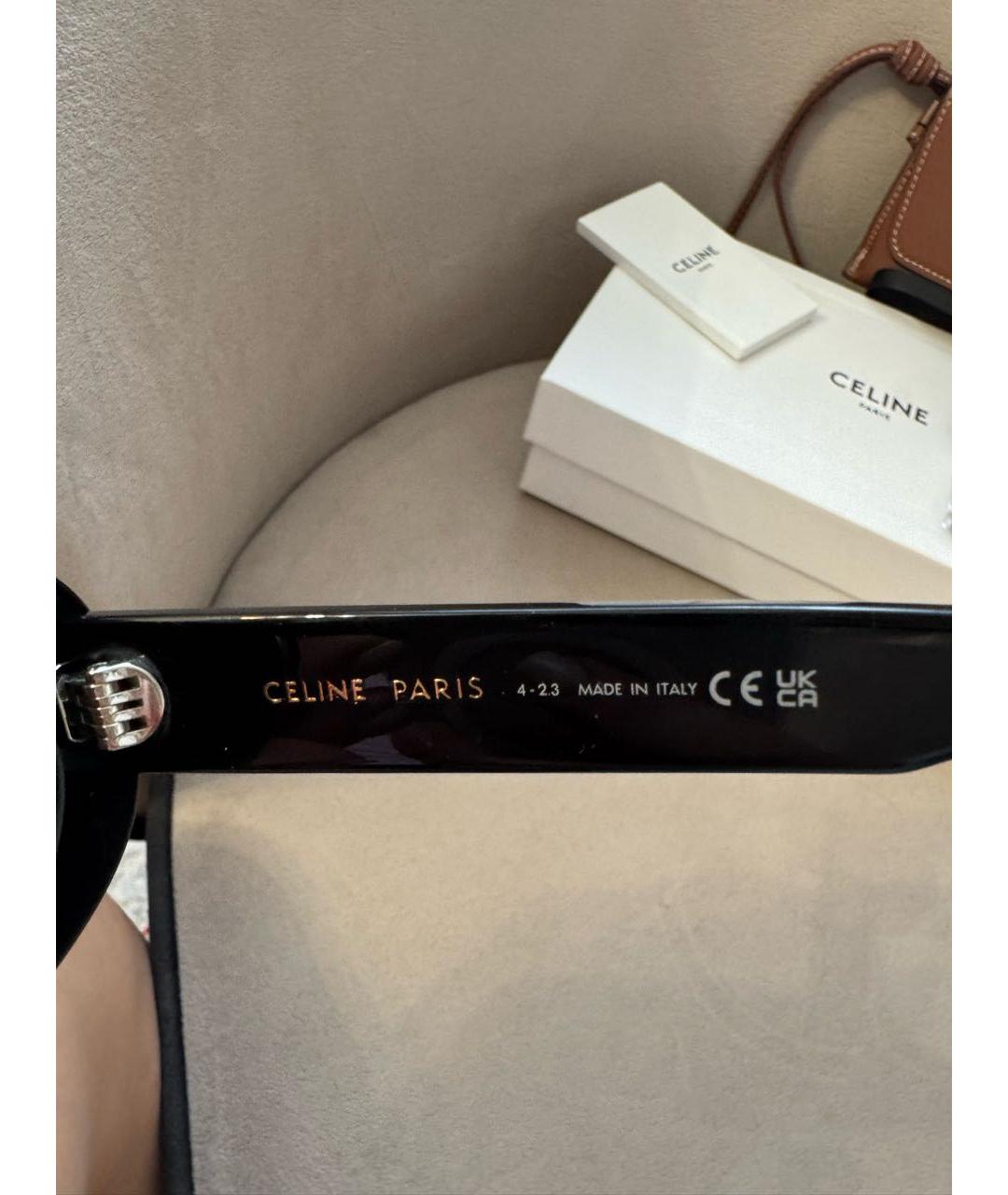 CELINE Черные пластиковые солнцезащитные очки, фото 6