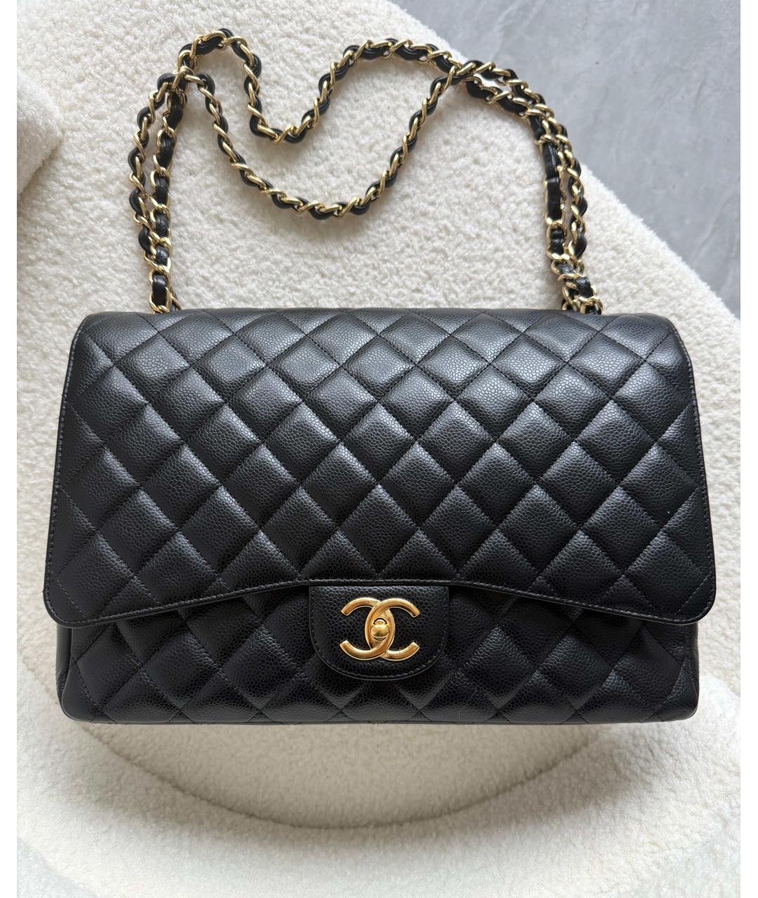 CHANEL Черная кожаная сумка через плечо, фото 4