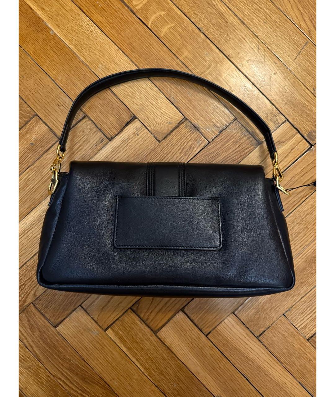 JACQUEMUS Черная кожаная сумка с короткими ручками, фото 3