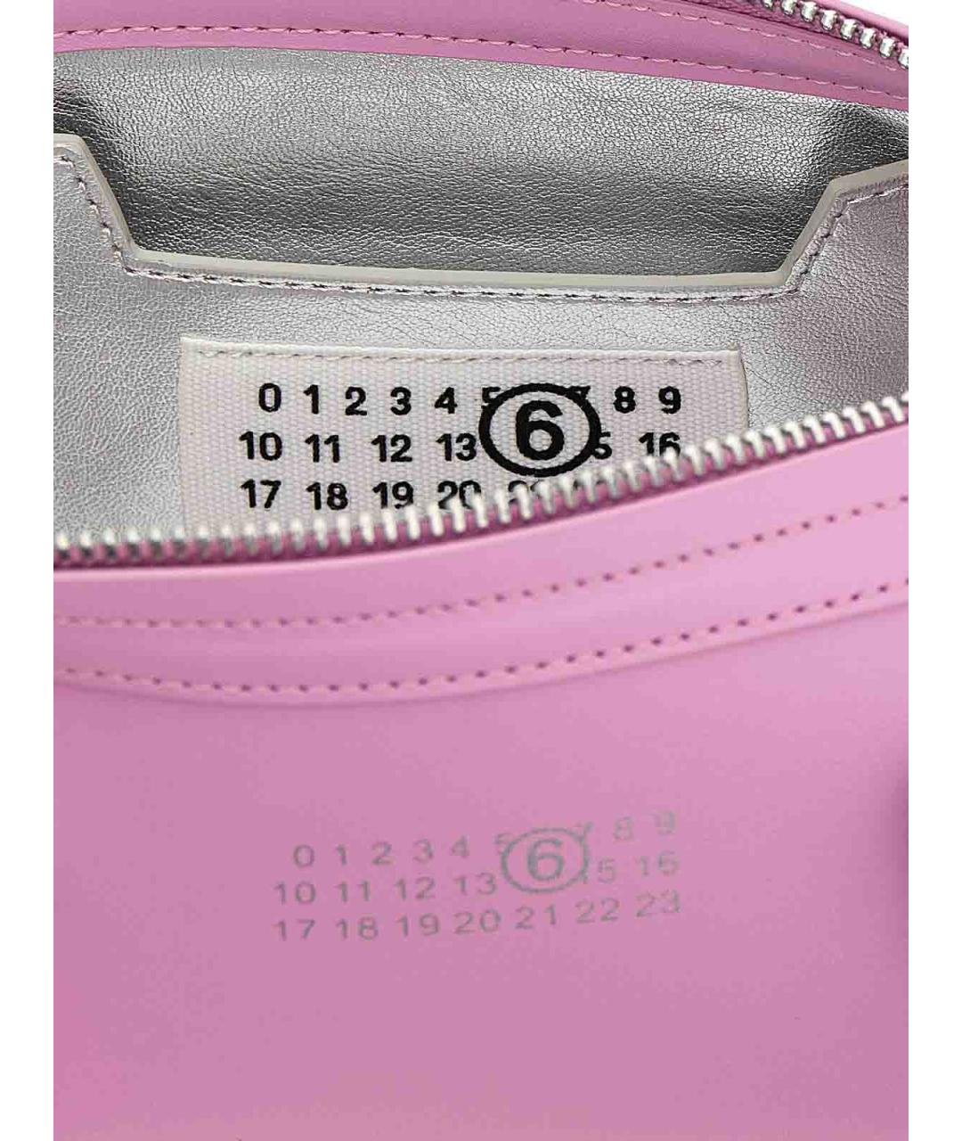 MM6 MAISON MARGIELA Розовая кожаная сумка через плечо, фото 4