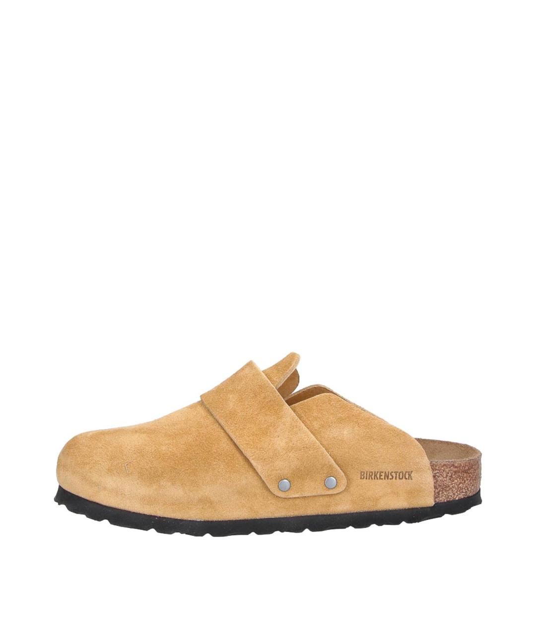 BIRKENSTOCK Бежевые замшевые мюли, фото 3