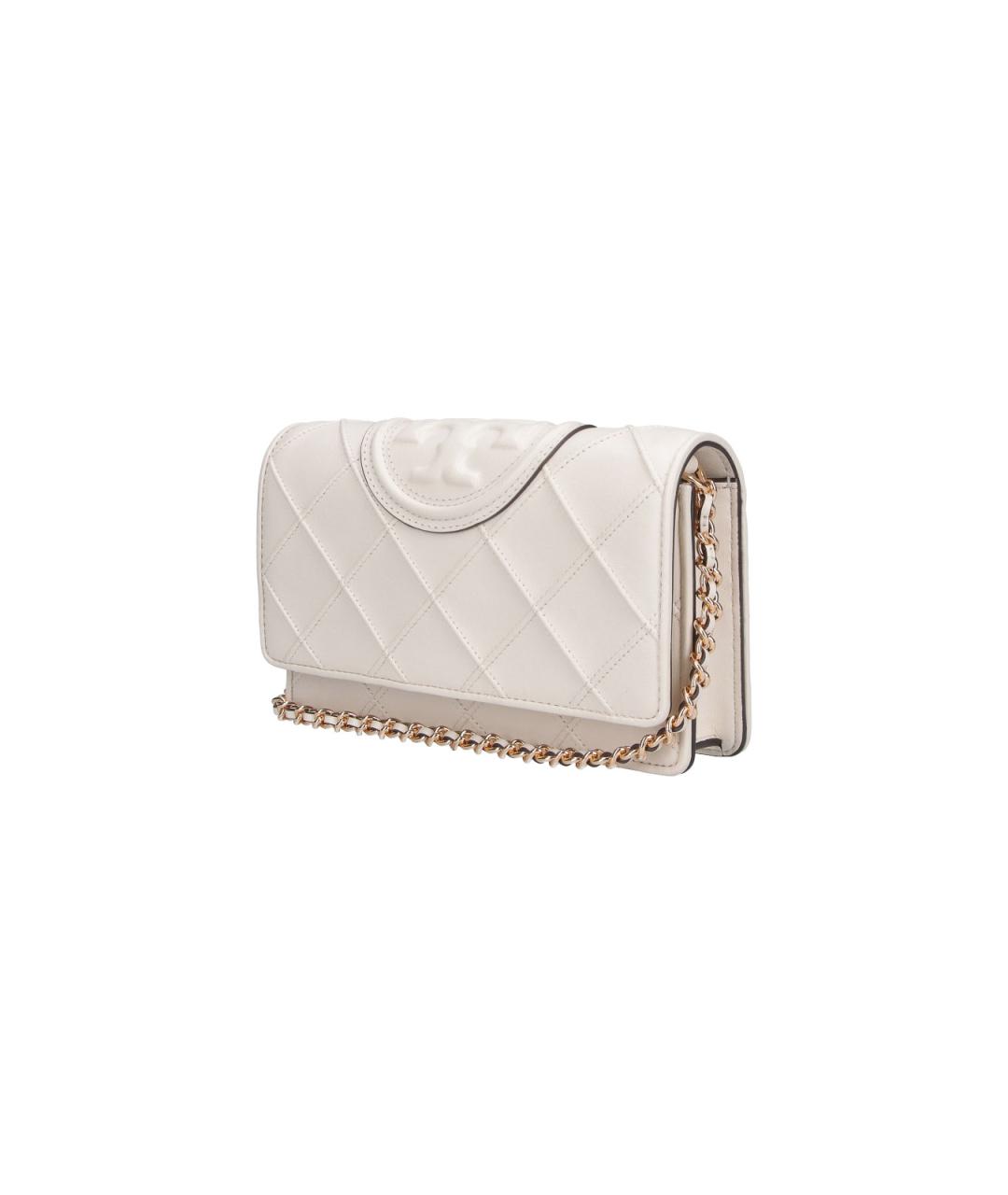 TORY BURCH Белый кожаный кошелек, фото 2