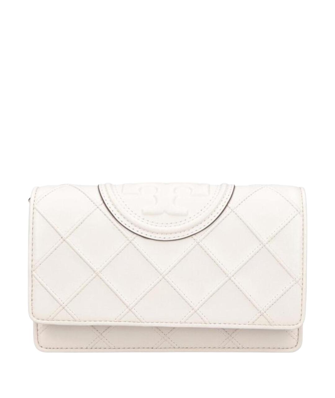TORY BURCH Белый кожаный кошелек, фото 1
